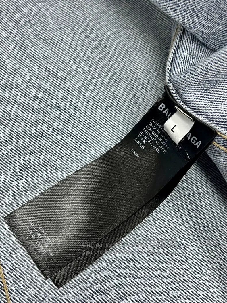 Balenciaga Balenciaga Embroidered logo denim jacket size L Size US L / EU 52-54 / 3 - 6 Thumbnail