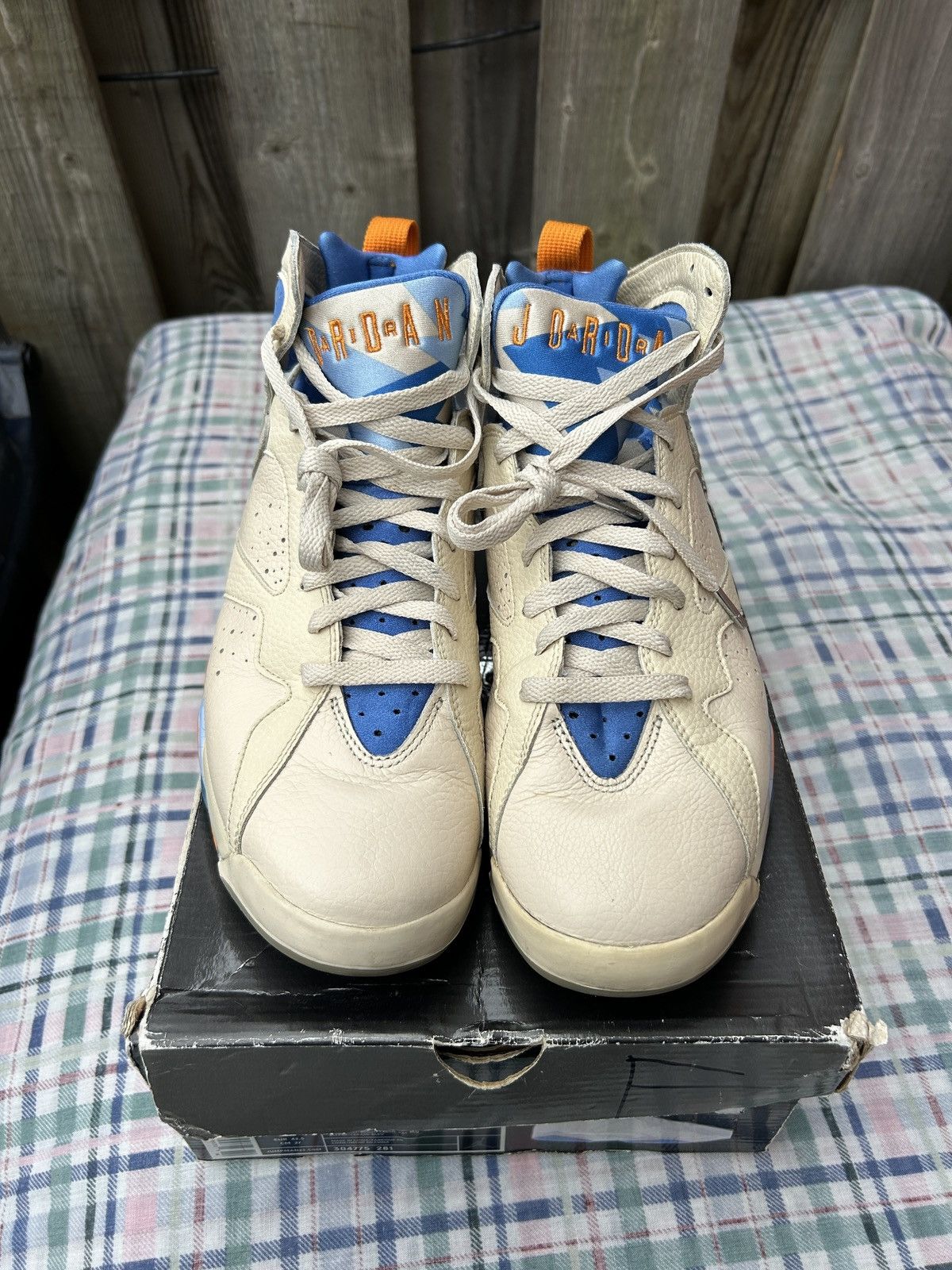 Jordan Brand × Nike Jordan 7 Retro Pacific Blue / Cream Size US 9 / EU 42 - 2 Thumbnail