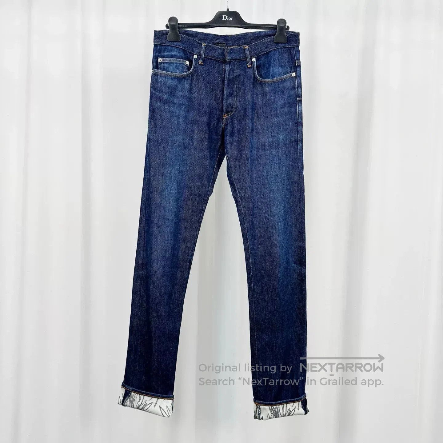 Dior Dior Painted Hem Washed Jeans. Size US 31 - 1 Thumbnail