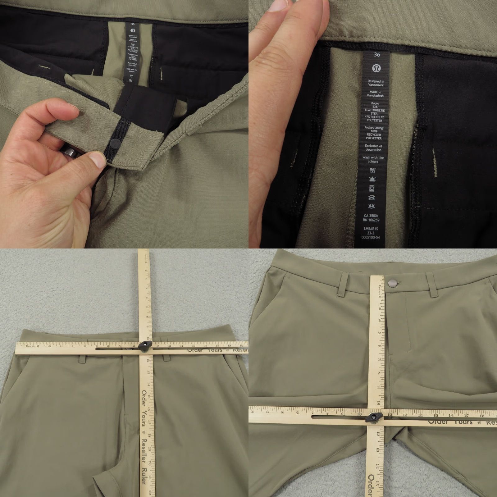 Lululemon Lululemon Pants Mens 36x28 ABC Trouser Nomad Khaki Classic Golf Commission 2.0 - City Classic Modern Size US 36 / EU 52 - 8 Thumbnail