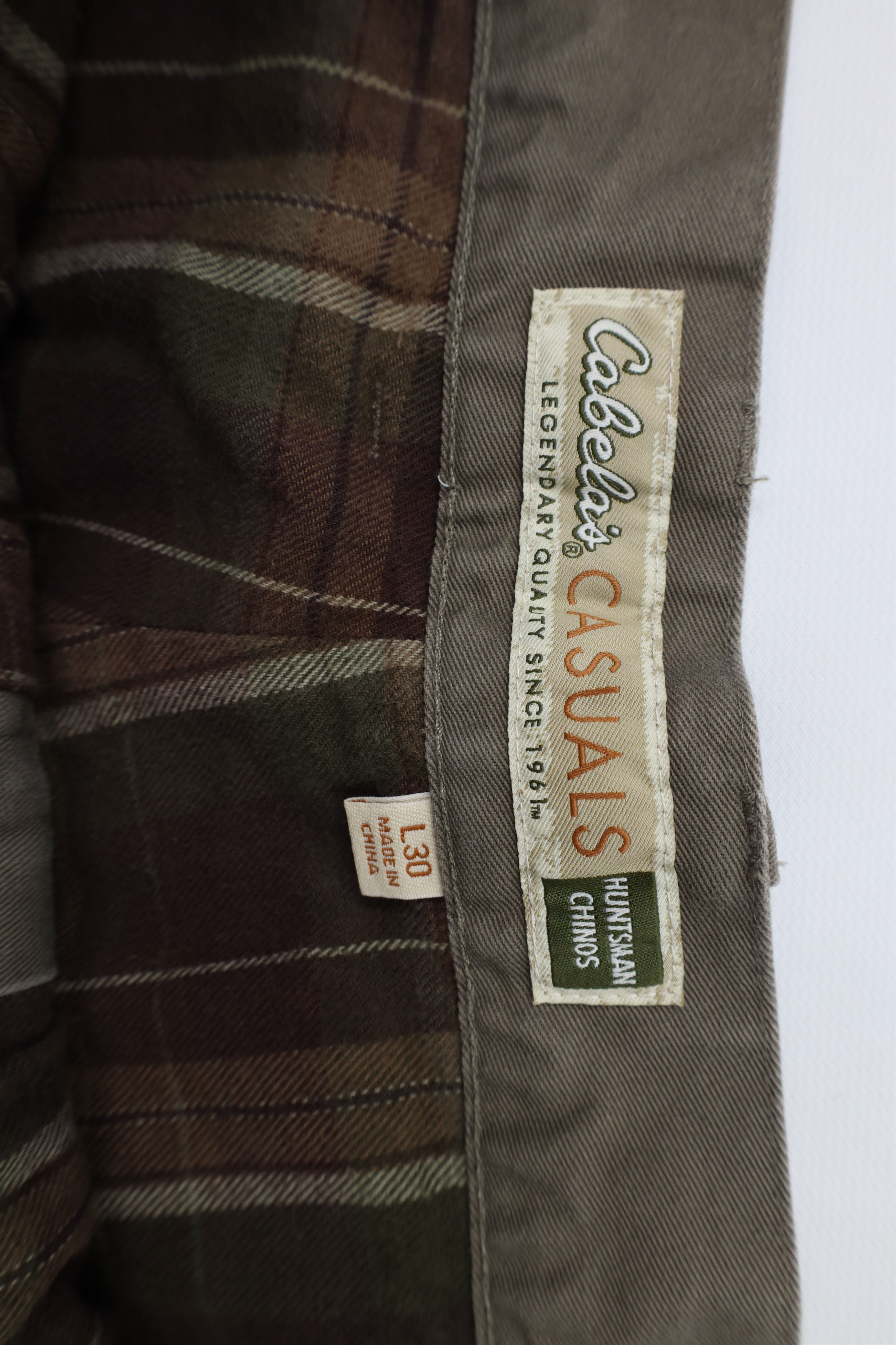 Cabelas × Vintage Vintage Cabelas Pleated Cuffed Flannel Lined Chino Pants Size US 38 / EU 54 - 8 Thumbnail