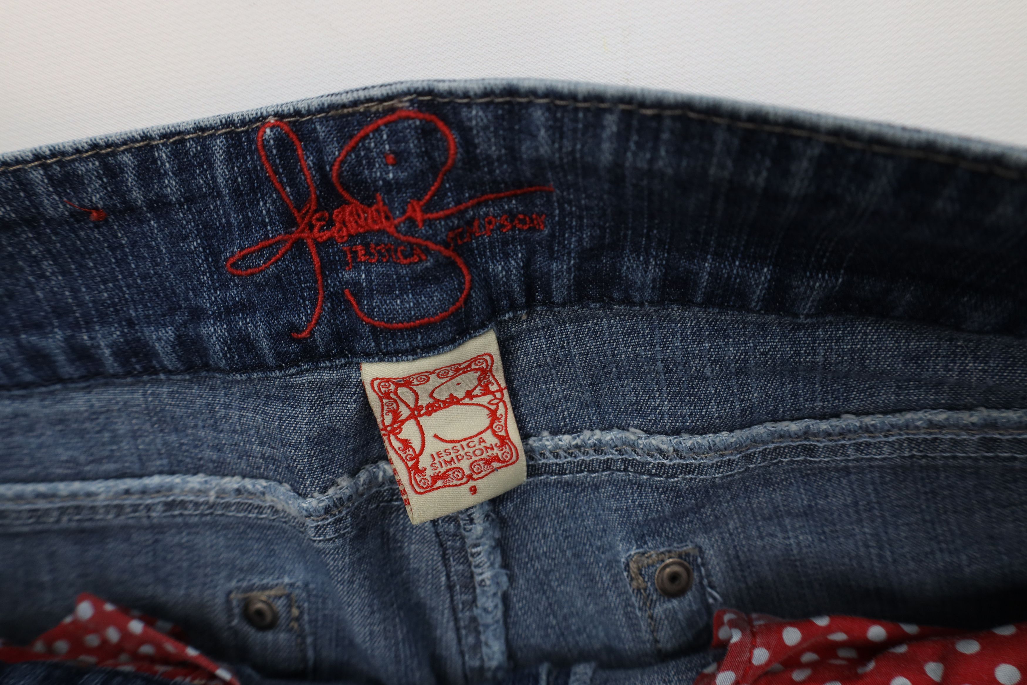 Vintage Vintage Y2K Jessica Simpson Wide Leg Denim Jeans Stretch Size 30" / US 8 / IT 44 - 10 Thumbnail