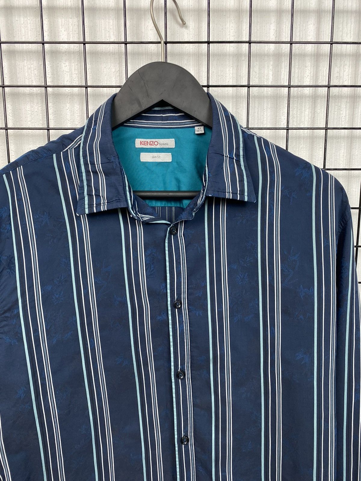 Kenzo Kenzo striped floral shirt blue Size 42/16 L Size US L / EU 52-54 / 3 - 6 Thumbnail