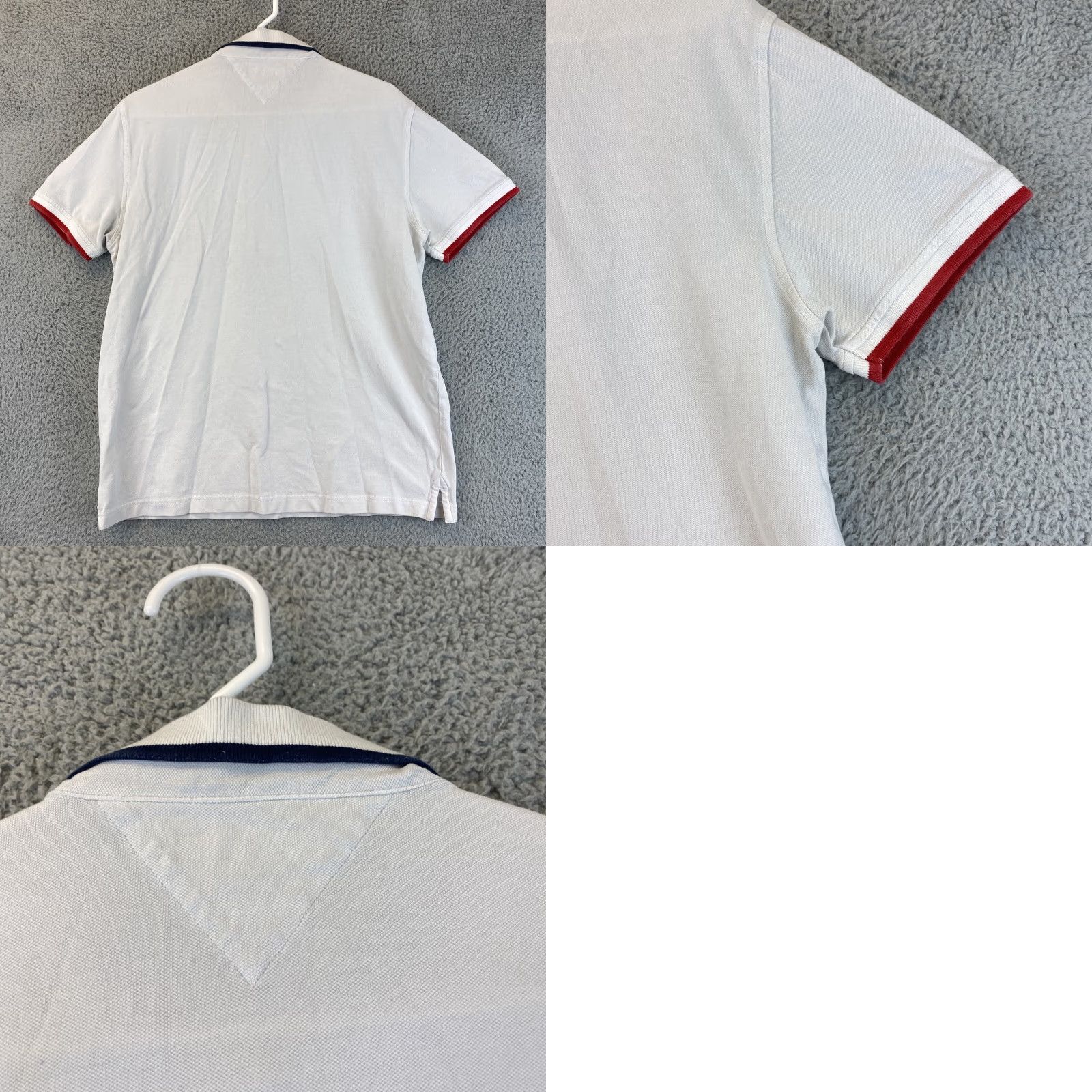 Tommy Hilfiger Tommy Hilfiger Polo Shirt Men Slim Size L White 100% Cotton Solid Rugby Classic Short Sleeve Mens Size US L / EU 52-54 / 3 - 8 Thumbnail