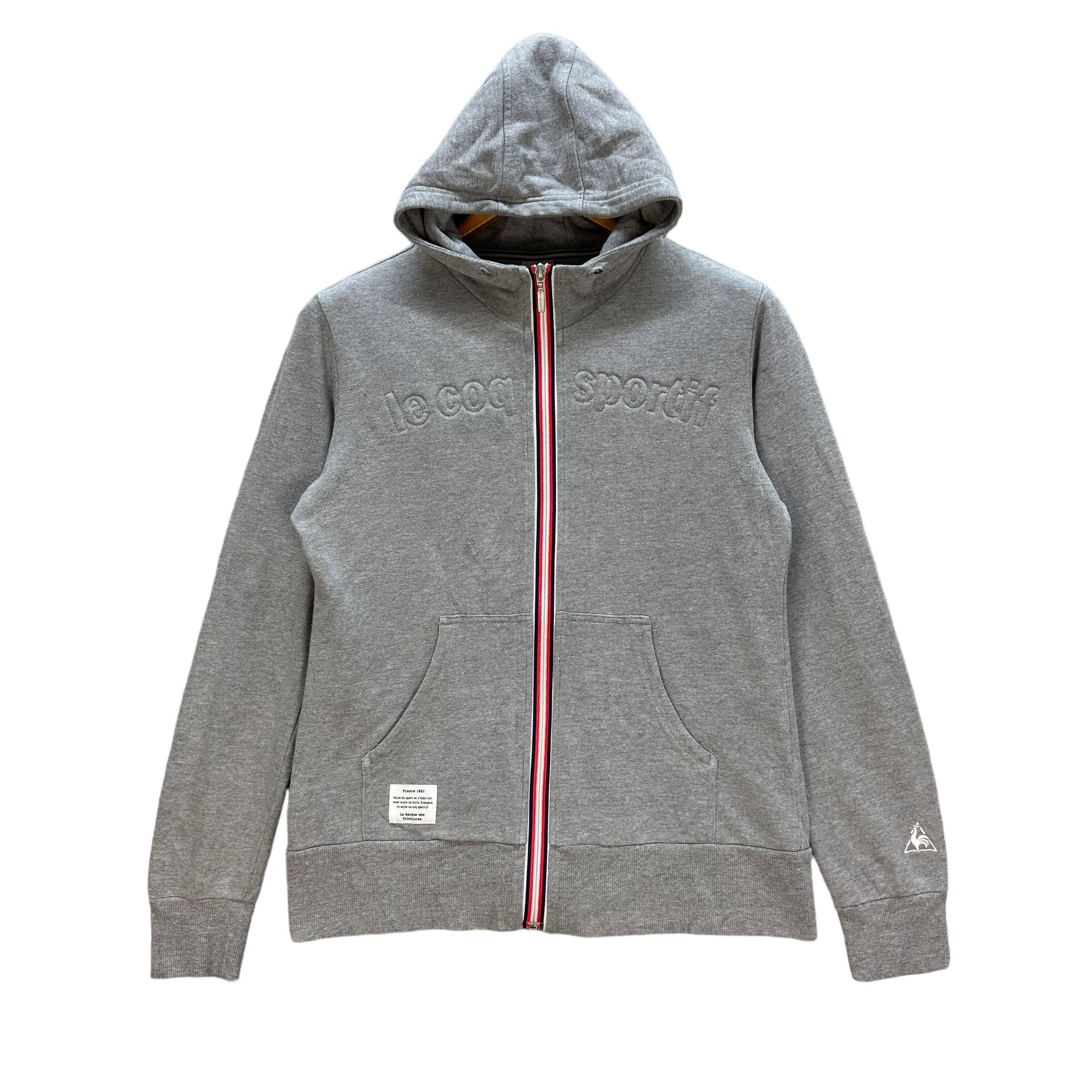 Le Coq Sportif LE COQ SPORTIF Big Logo Zipper Hoodie Sweatshirt #A5-0129 Size L / US 10 / IT 46 - 1 Thumbnail