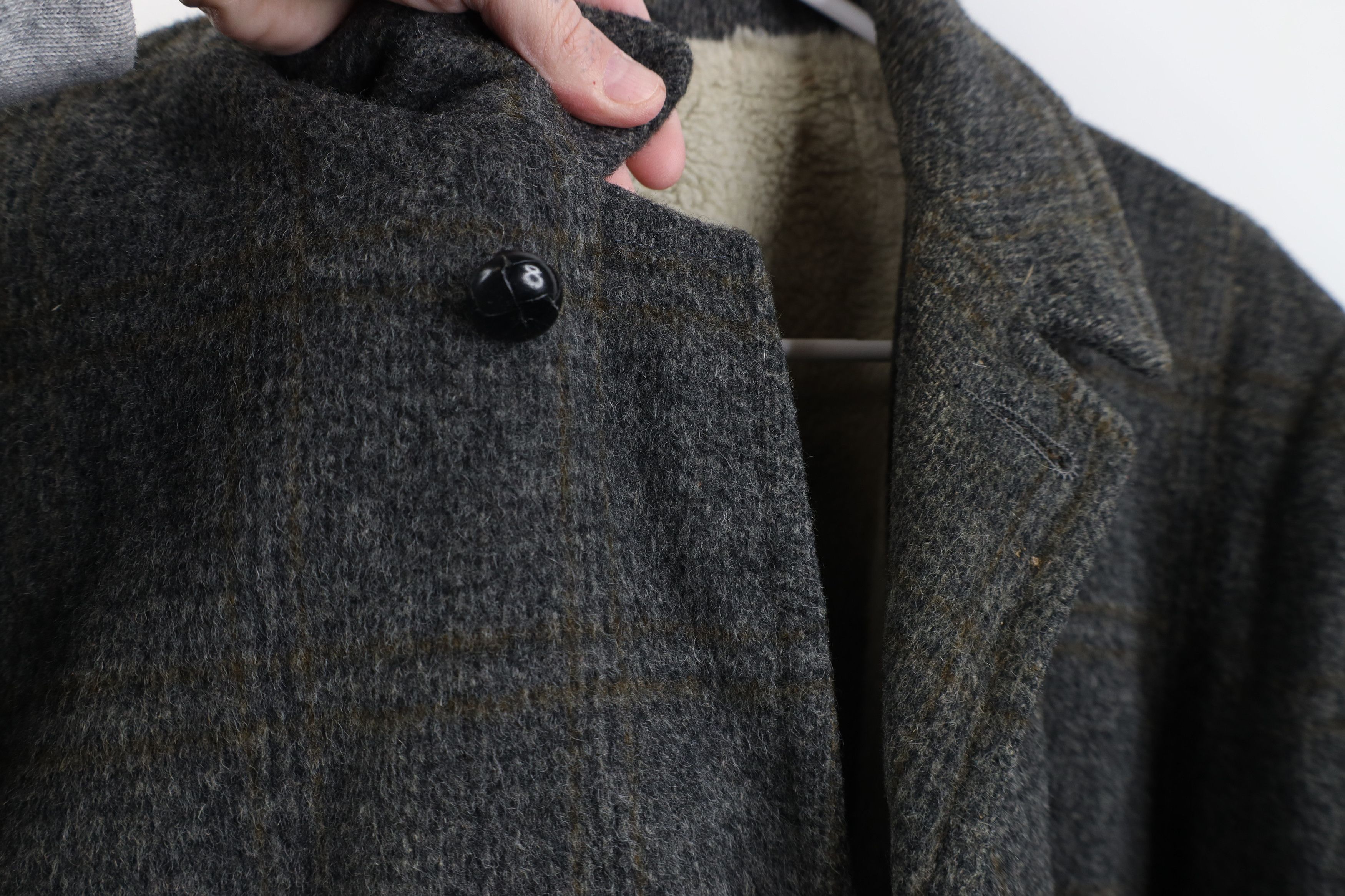Vintage Vintage 50s Rockabilly Fleece Lined Wool Jacket Coat USA Size US XL / EU 56 / 4 - 5 Thumbnail