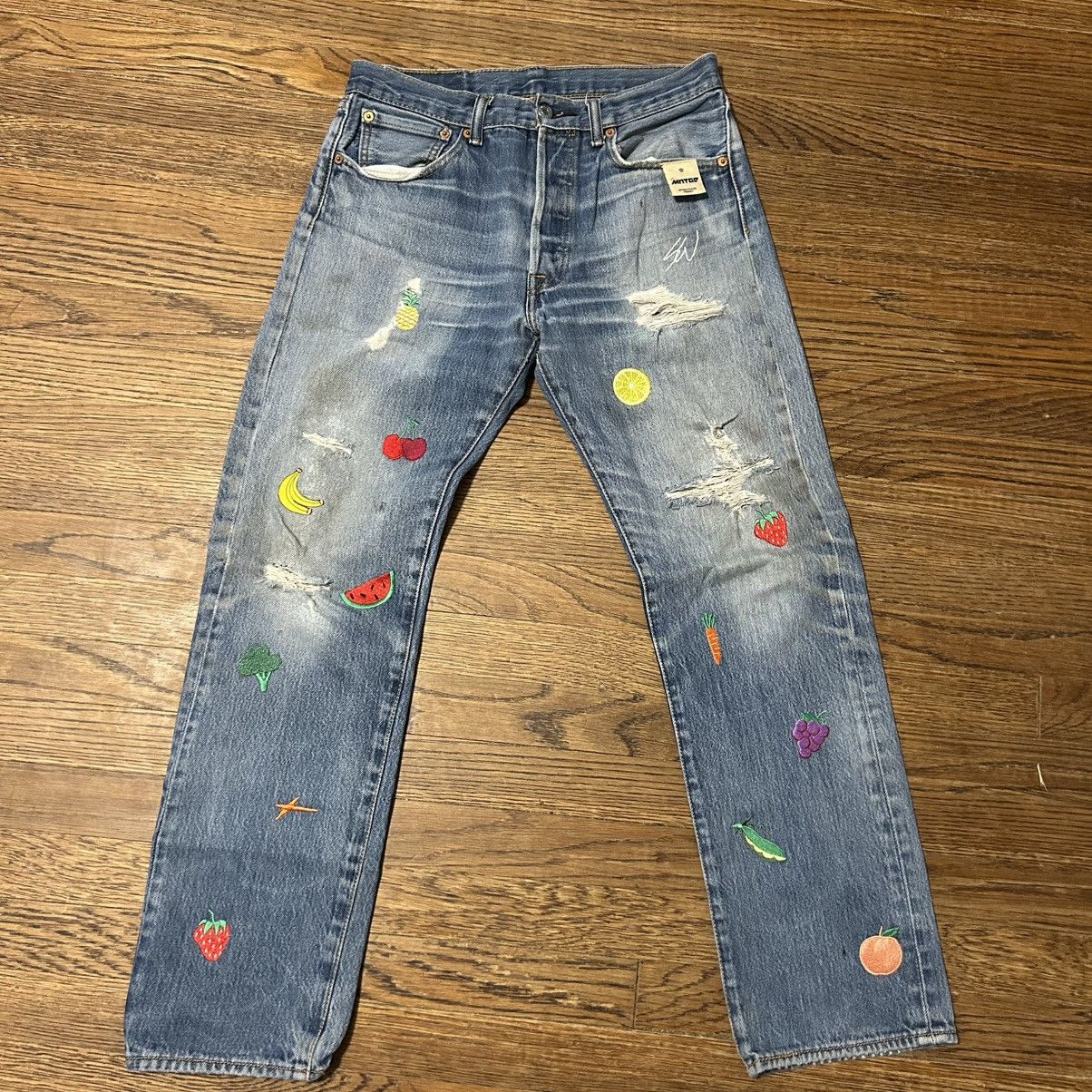 Levi's LEVI’S 501 Fruit Veggies jean bottoms 32x33 Sean Wotherspoon Size US 32 / EU 48 - 2 Thumbnail