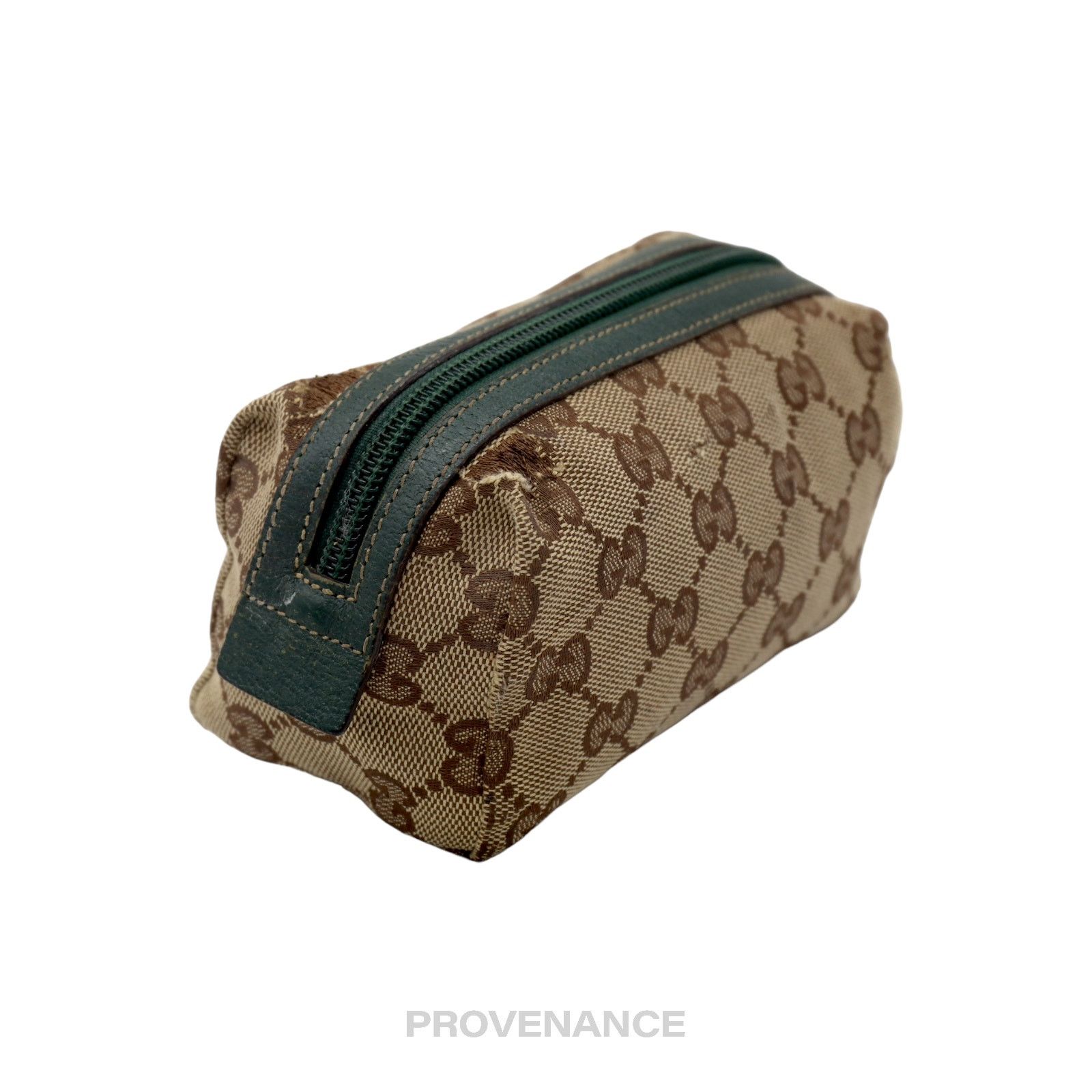 Gucci 🔴 Gucci Zip Pouch - GG Canvas Forest Green Size ONE SIZE - 5 Thumbnail
