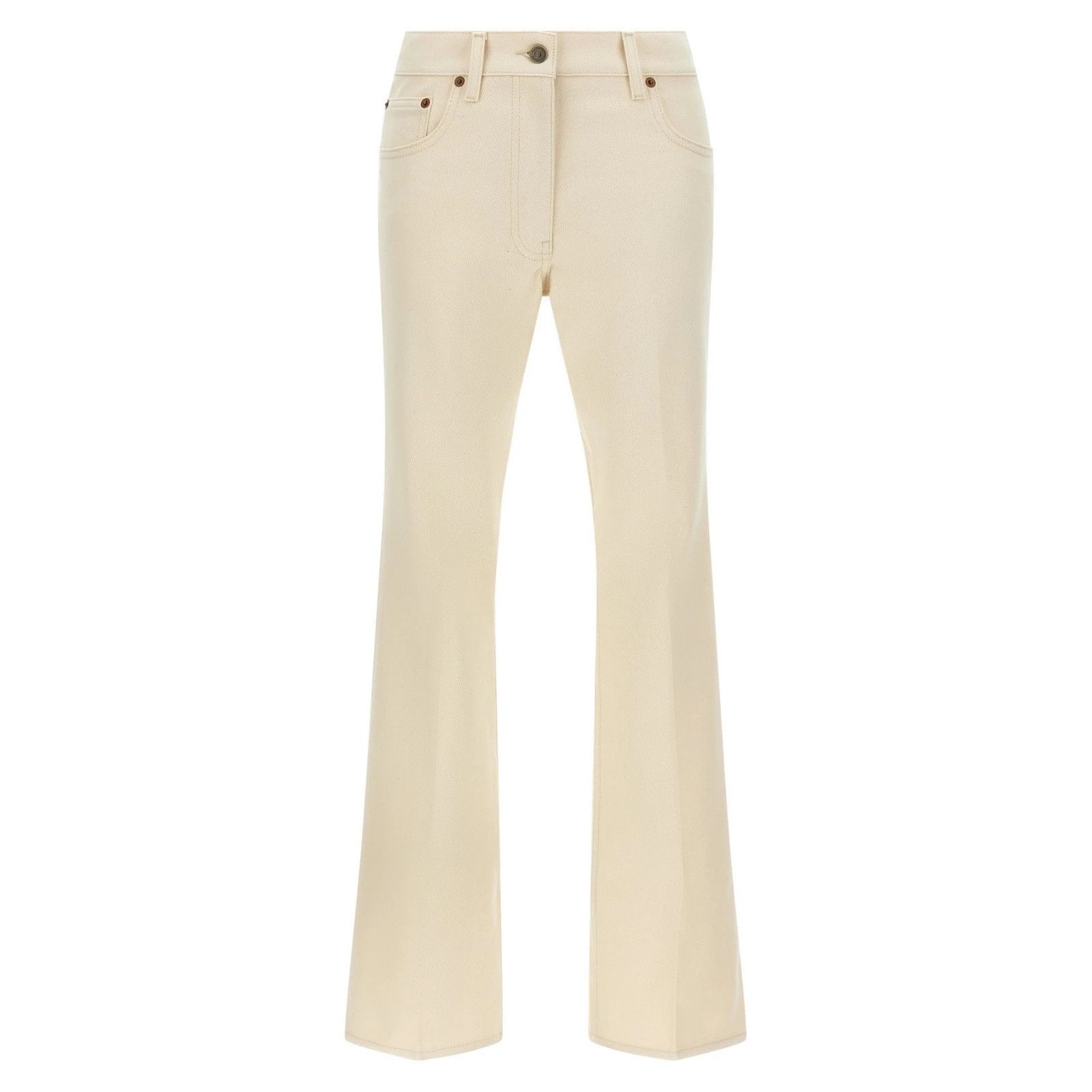 VALENTINO GARAVANI VGold Beige Cotton Jeans New & Authentic