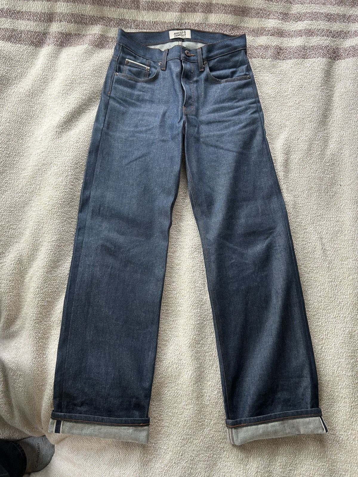 Naked & Famous Strong Guy Natural Indigo Selvedge Denim