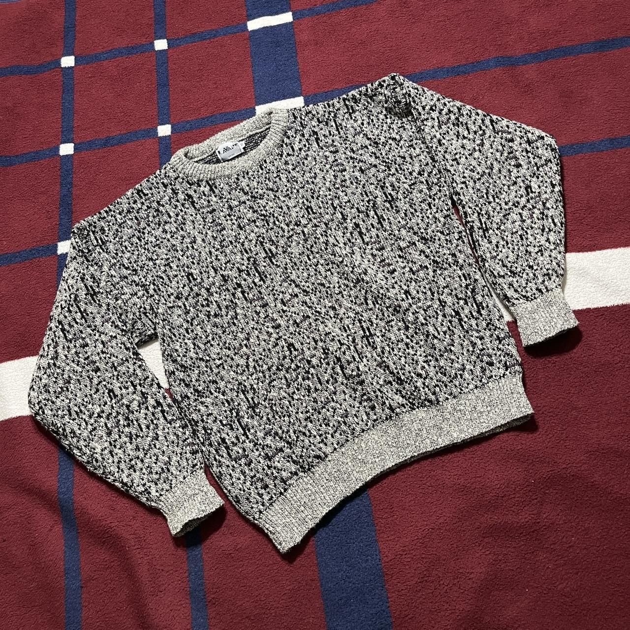 Lavane Vintage 90s Lavane New York static black and white sweater Size US M / EU 48-50 / 2 - 1 Thumbnail