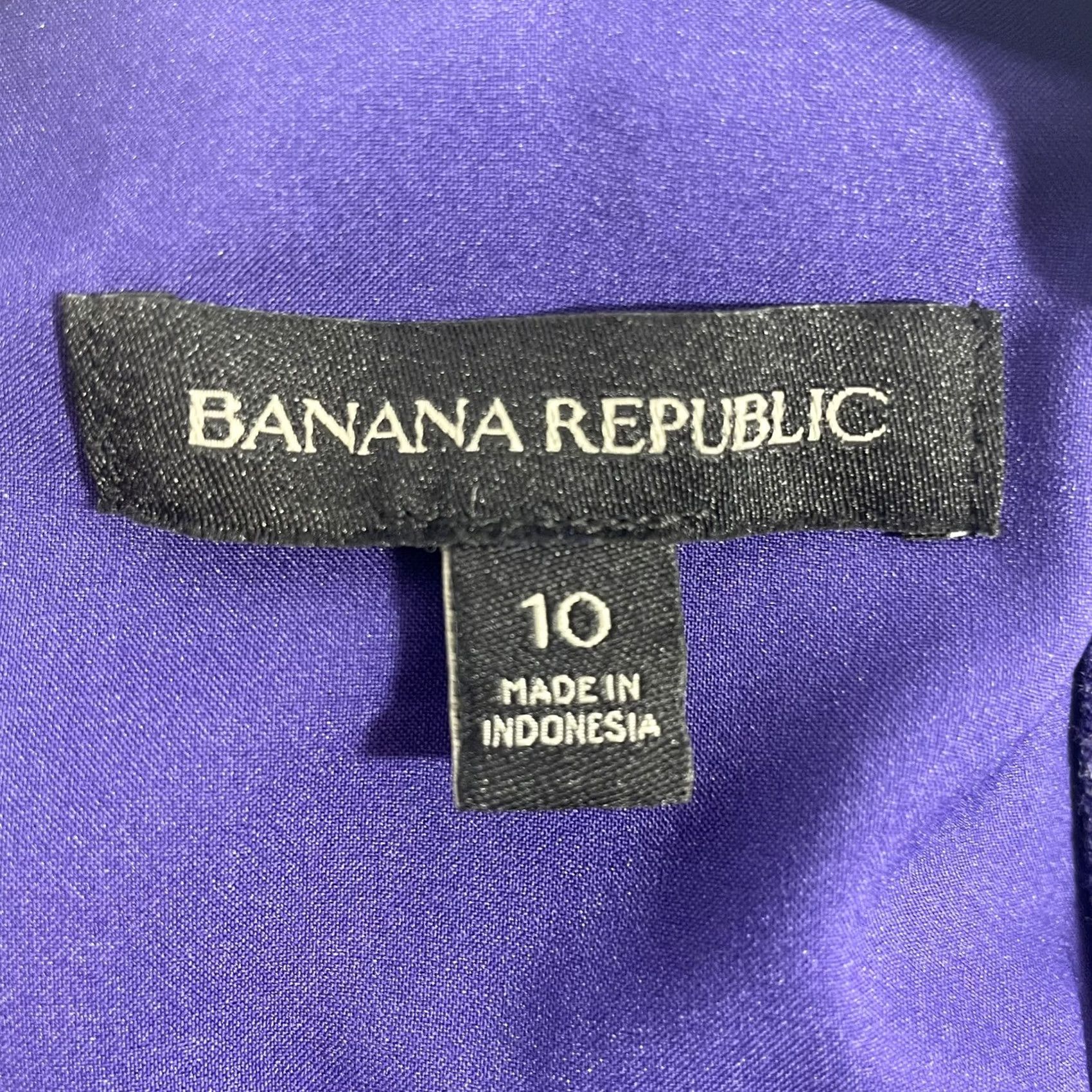 Banana Republic Banana Republic Dress Womens 10 Purple Neck Sleeveless Lined Style Size L / US 10 / IT 46 - 6 Thumbnail