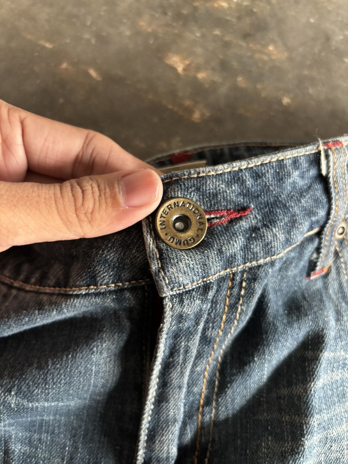 Hysteric Glamour × If Six Was Nine × Le Grande Bleu (L.G.B.) VTG GUMU JAPANESE DENIM SUKAJAN PANELLED Size US 33 - 3 Thumbnail