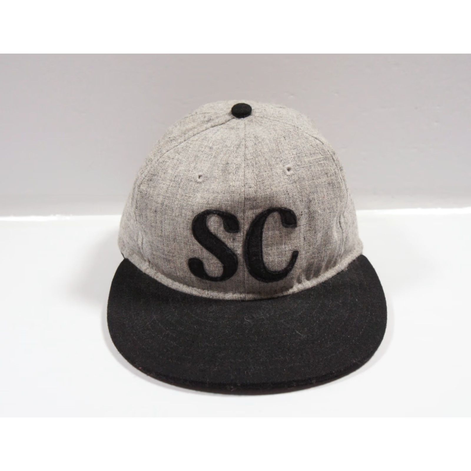 Vintage VINTAGE Ebbets Field Hat Mens One Size Gray Strap Back Adjustable Two Tone SC Cap Adult Size ONE SIZE - 2 Thumbnail