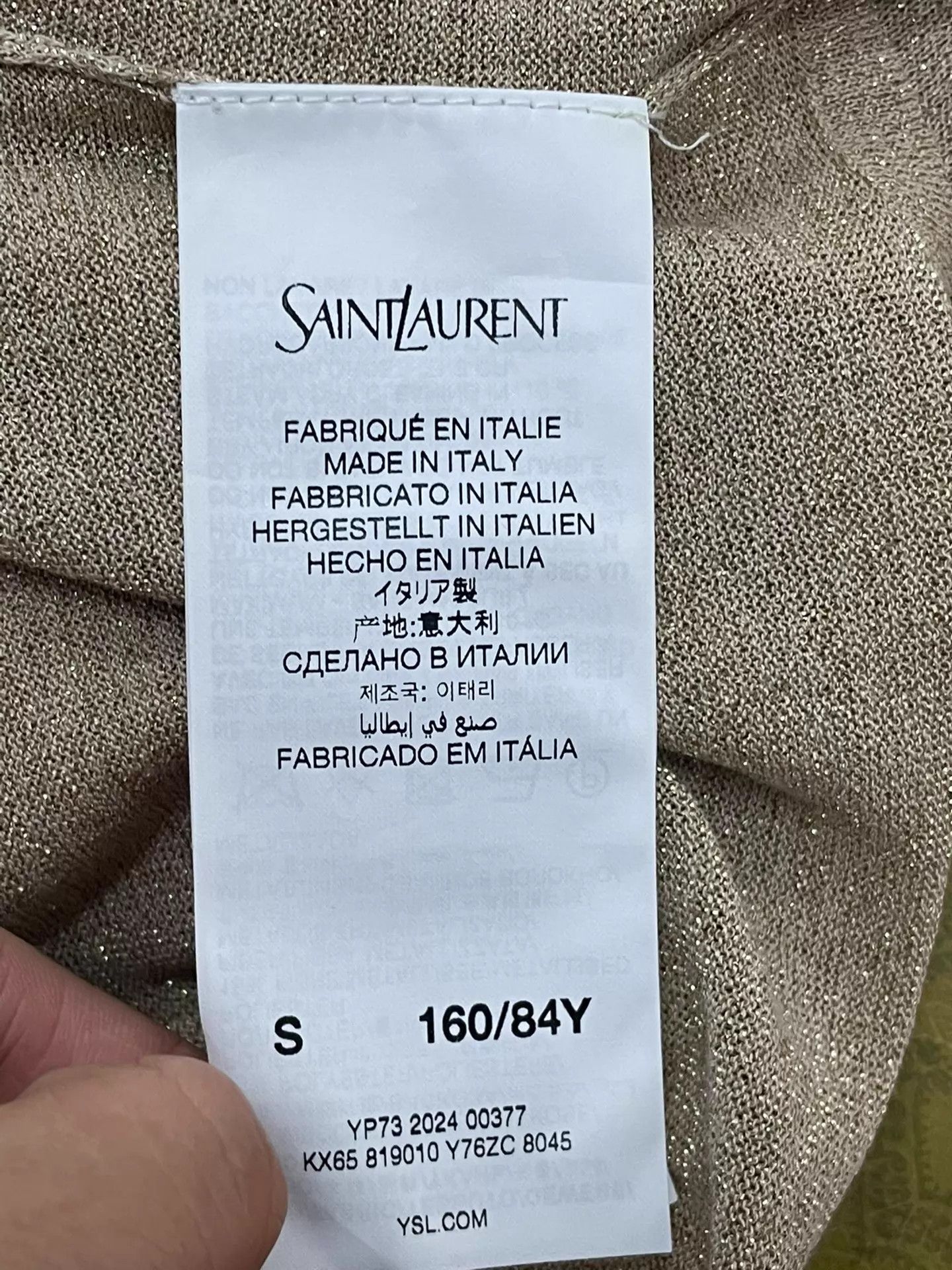 Yves Saint Laurent YSL gold tank top size S Size S / US 4 / IT 40 - 5 Thumbnail