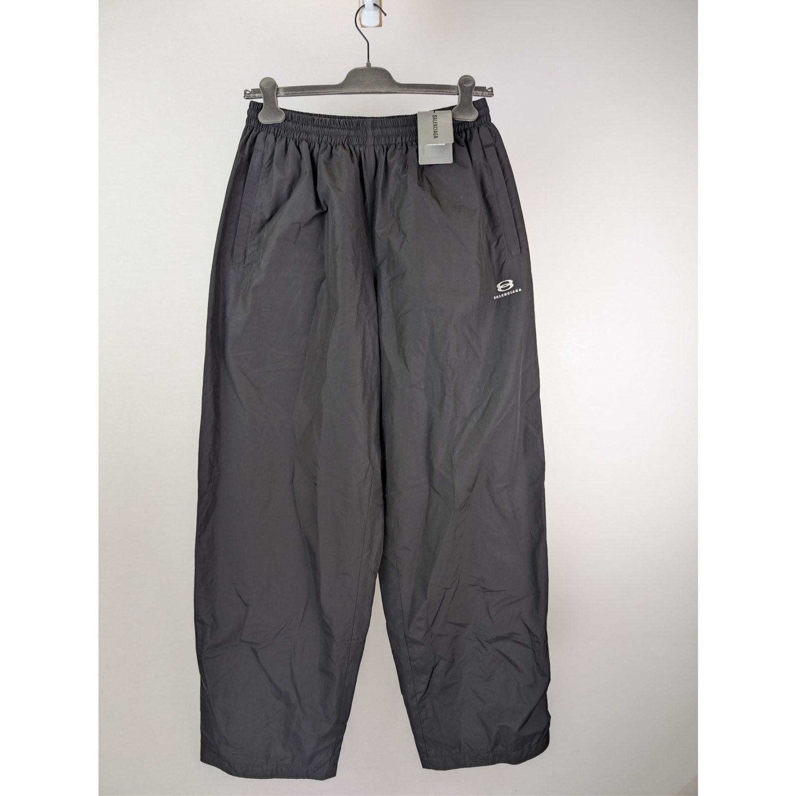 Balenciaga o1rshd1 Techno Poplin Minimal Tracksuit Pants Trousers Black Size US 32 / EU 48 - 1 Thumbnail
