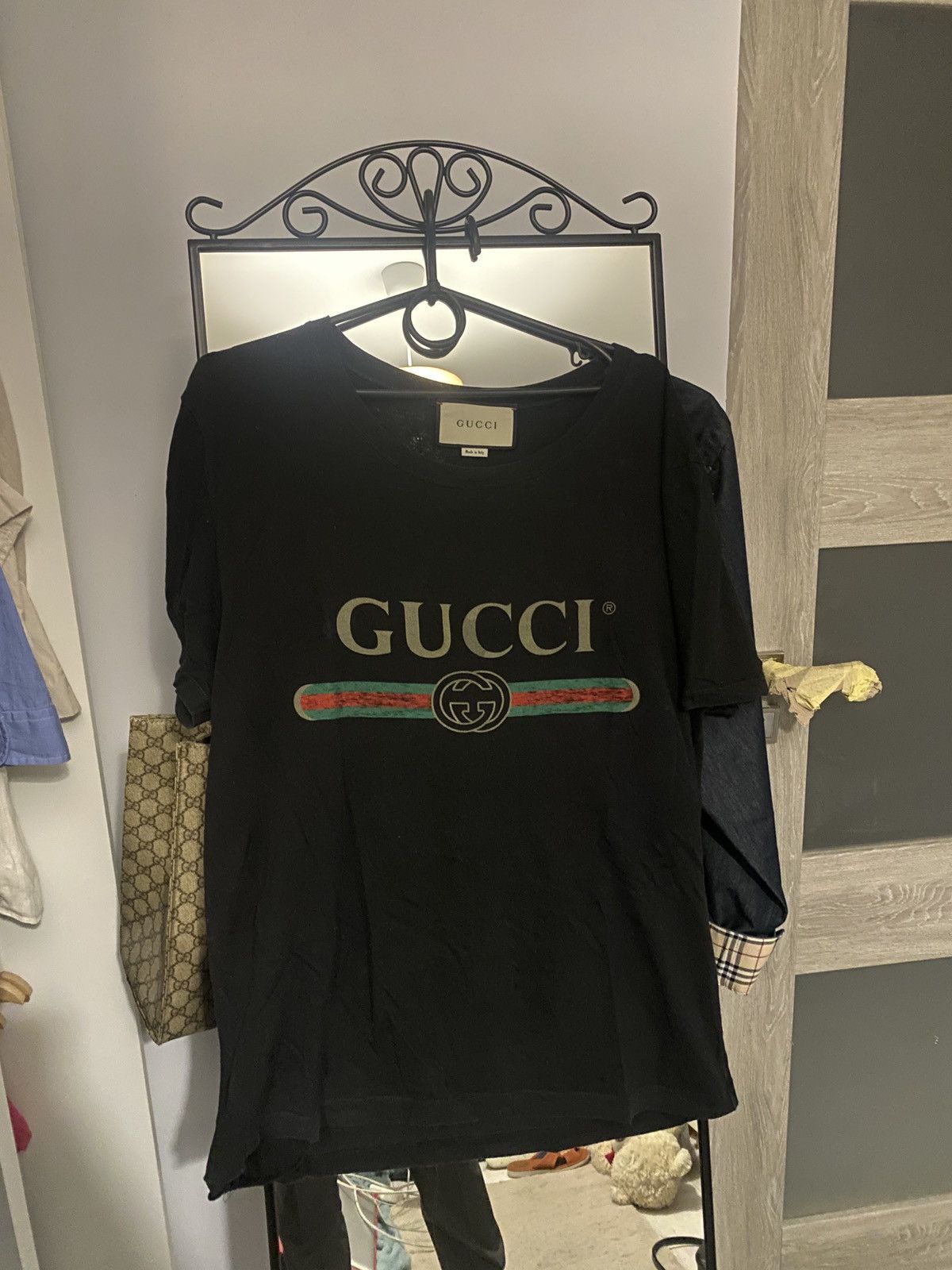 Gucci Gucci Belt Logo Oversize Tee Designer Hype Asap Rocky Luxury Size US L / EU 52-54 / 3 - 1 Thumbnail