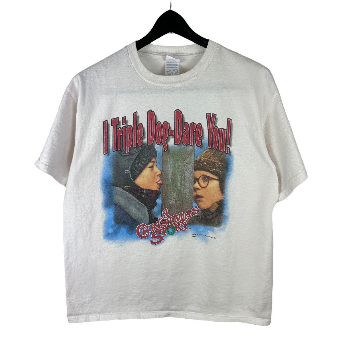 Vintage Vintage Y2K I Triple Dog Dare You Christmas Story Shirt Size US L / EU 52-54 / 3 - 1 Thumbnail