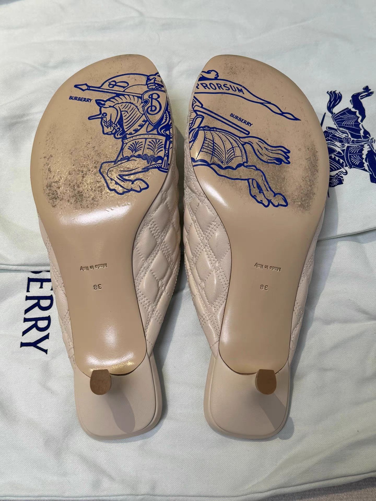 Burberry Burberry Nappa Leather Closed-Toe Slides K6 Size US 8 / IT 38 - 7 Thumbnail