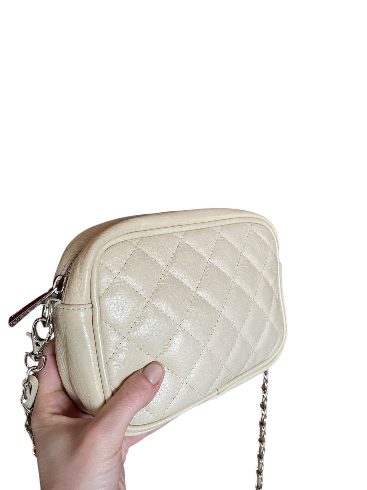 Vintage Y2K / 2000s Prodotto Artigianale Leather Purse cream Size ONE SIZE - 2 Thumbnail