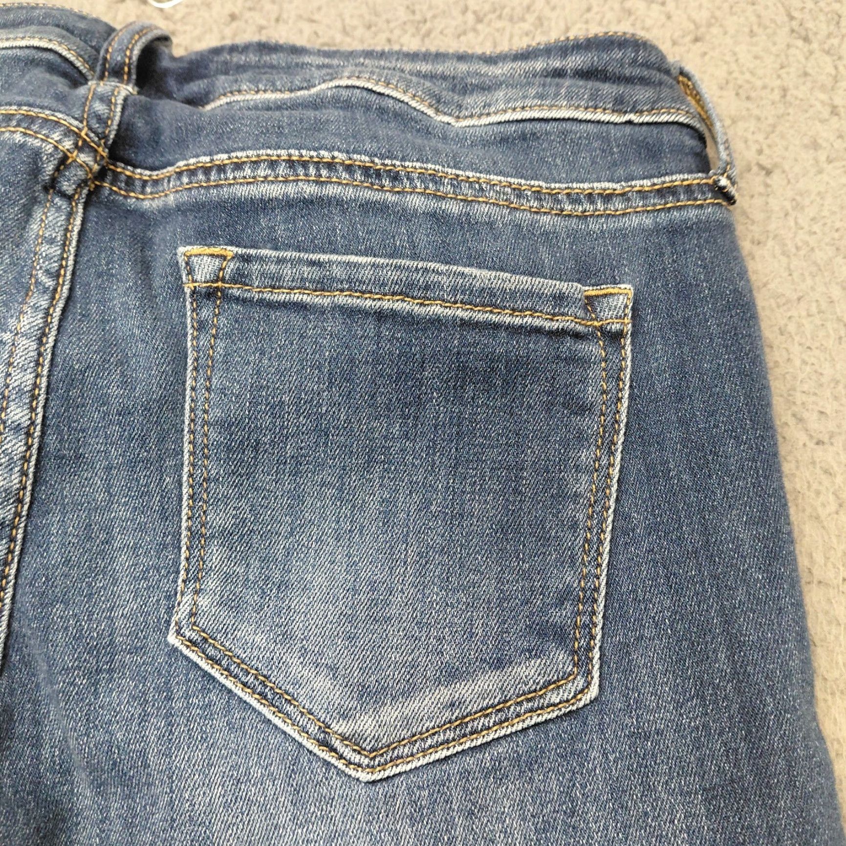 Vintage Maurice Jeans Woman’s Size M/R Indigo Blue Denim Stretch 27x31 Skinny Preppy EUC Size 32" / US 10 / IT 46 - 4 Thumbnail
