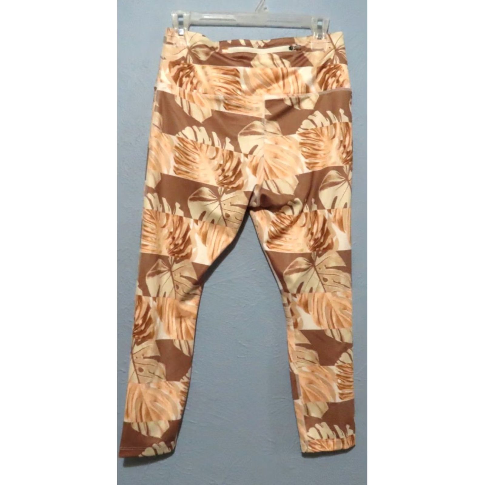 Nike Nike Dri-FIT Printed Cropped Running Leggings Women's L Pink Floral Cropped Skinny Pull On 28 in Inseam 20 in Size 36" / US 14 / IT 50 - 6 Thumbnail