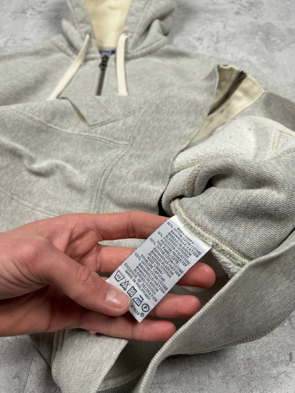 Polo Ralph Lauren Vintage Polo Ralph Lauren Gray Y2K Zip Hoodie Size S Size US S / EU 44-46 / 1 - 12 Thumbnail