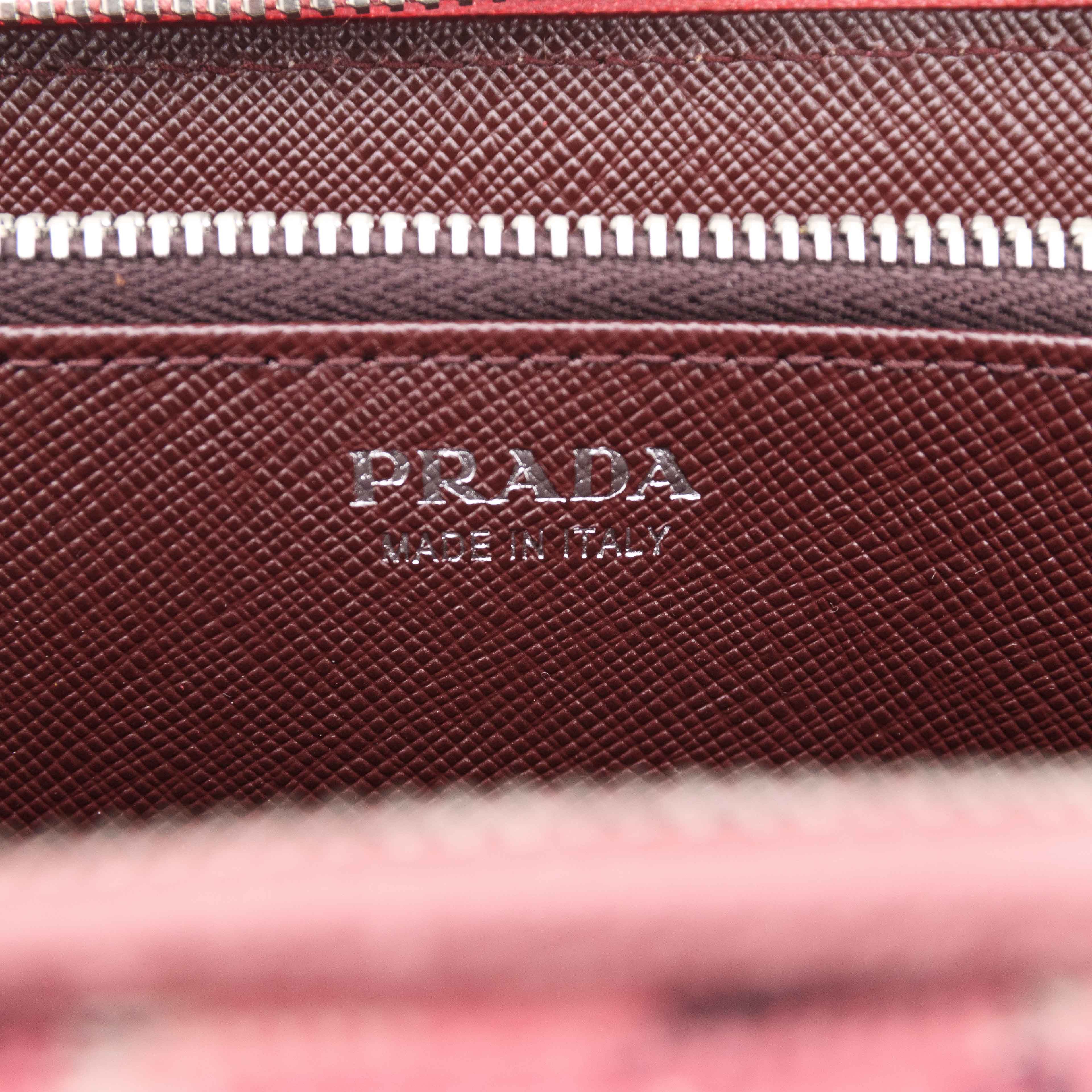 Prada PRADA Zip Around Long Saffiano Leather Wallet Size ONE SIZE - 12 Thumbnail