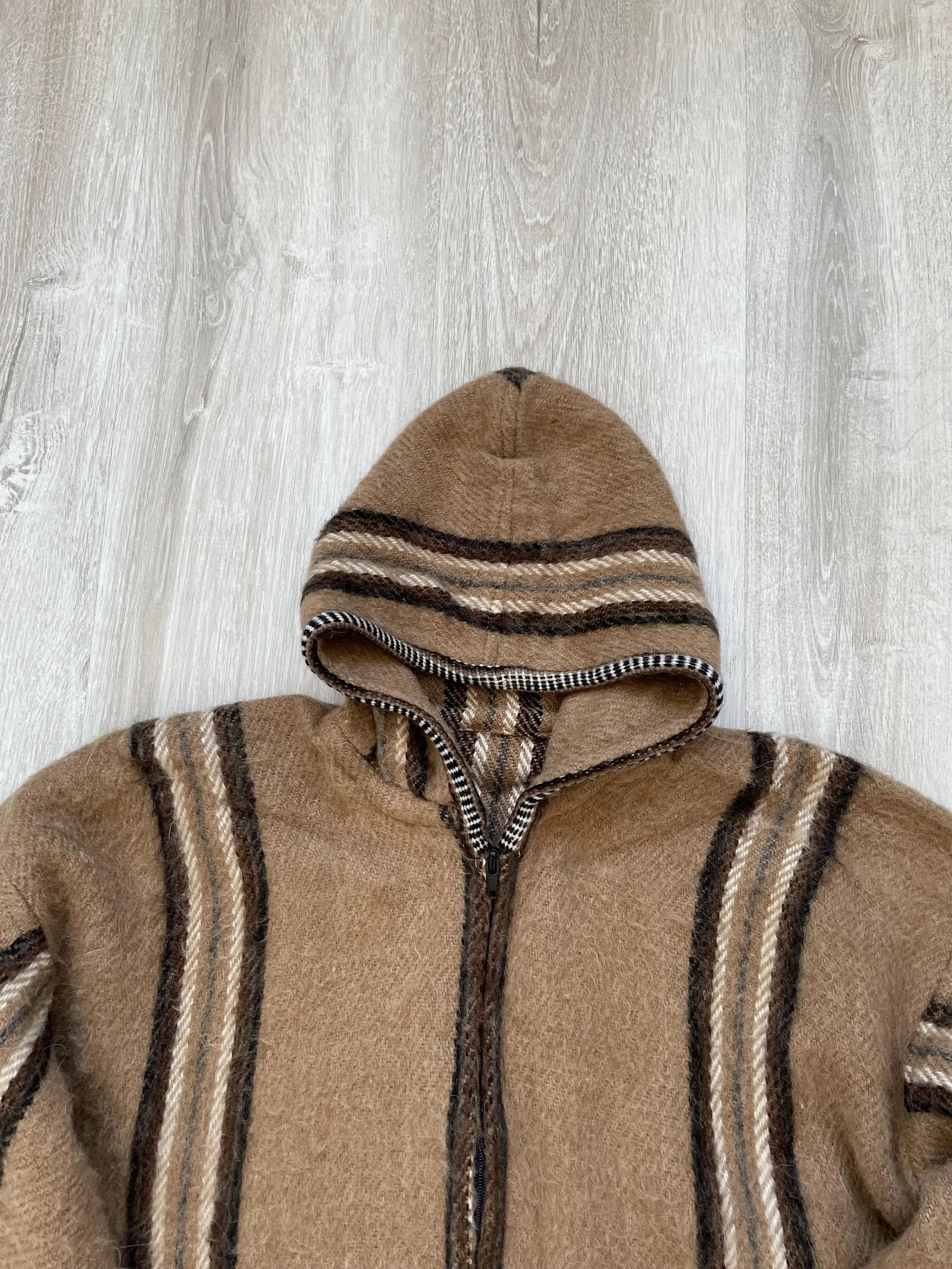 Vintage Vintage 90s Poncho knit wool hoodie Size US M / EU 48-50 / 2 - 4 Thumbnail