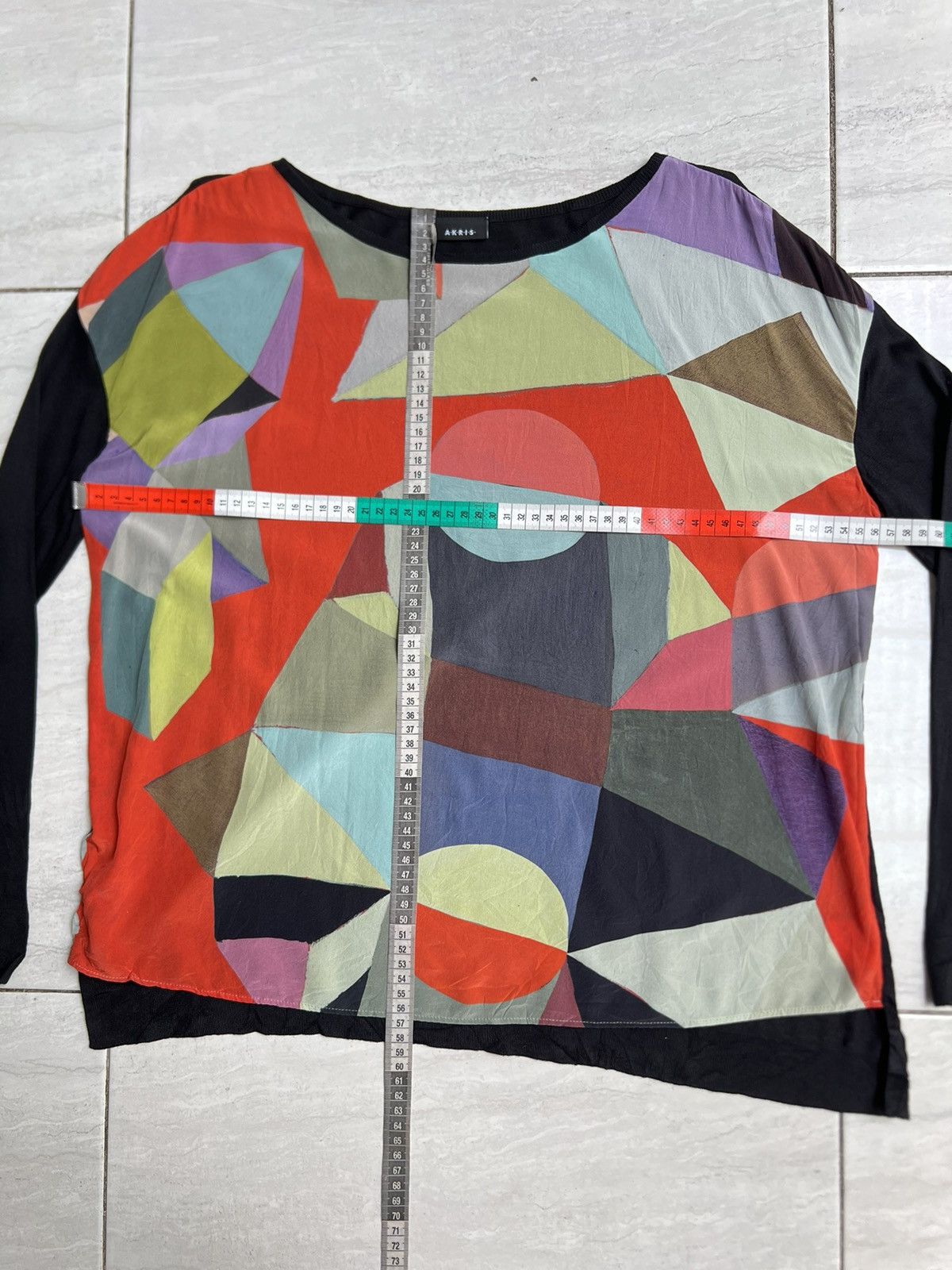 Akris AKRIS Abstract Motive T-shirt Size L / US 10 / IT 46 - 2 Thumbnail