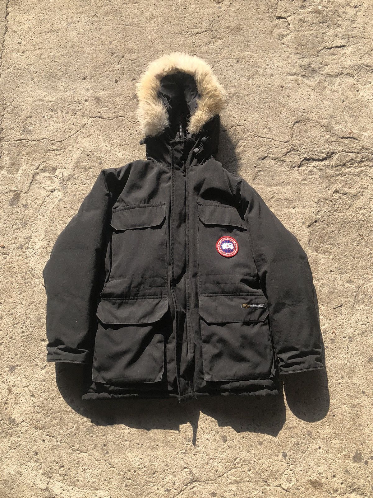 image of Canada Goose Black Expedition Parka, Men's (Size Small)