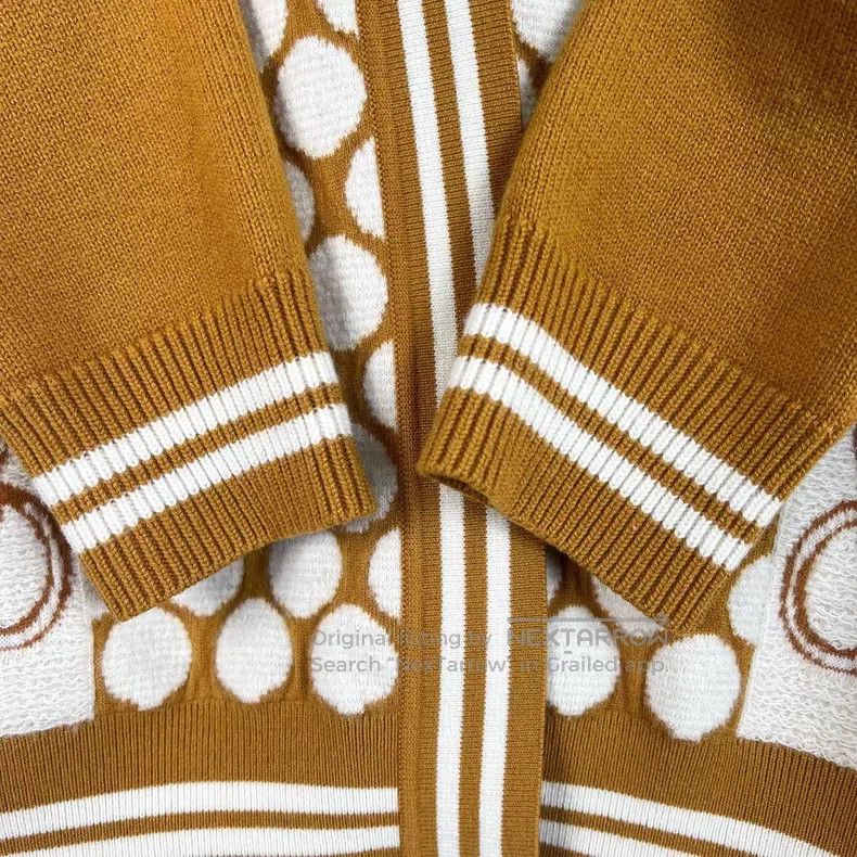 Hermes Hermes Orange Polka Dot Wool Cardigan Jacket Size XS / US 0-2 / IT 36-38 - 5 Thumbnail