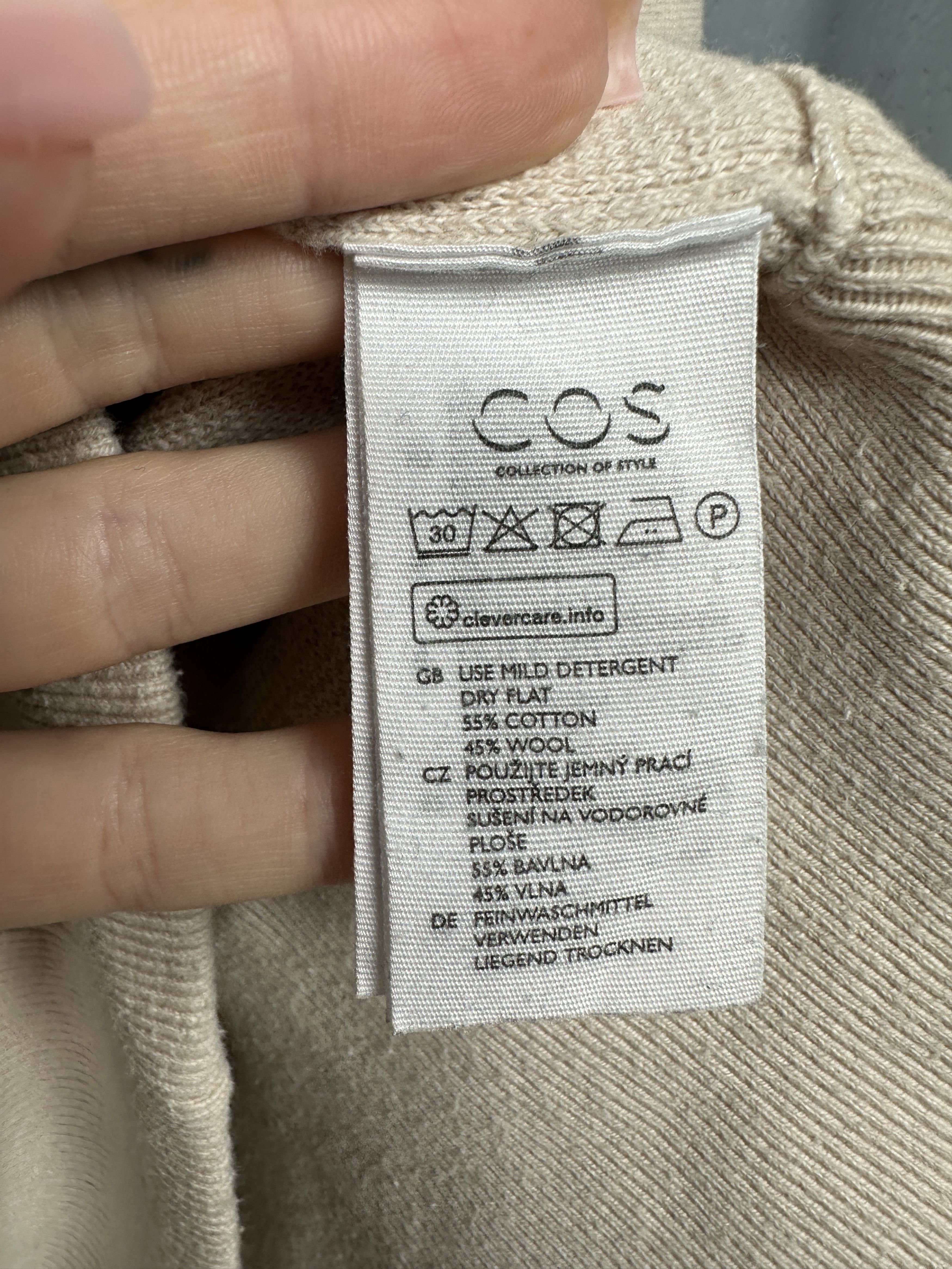 Cos Cos Mens High Neck Cotton-Wool Sweater Size US XS / EU 42 / 0 - 4 Thumbnail