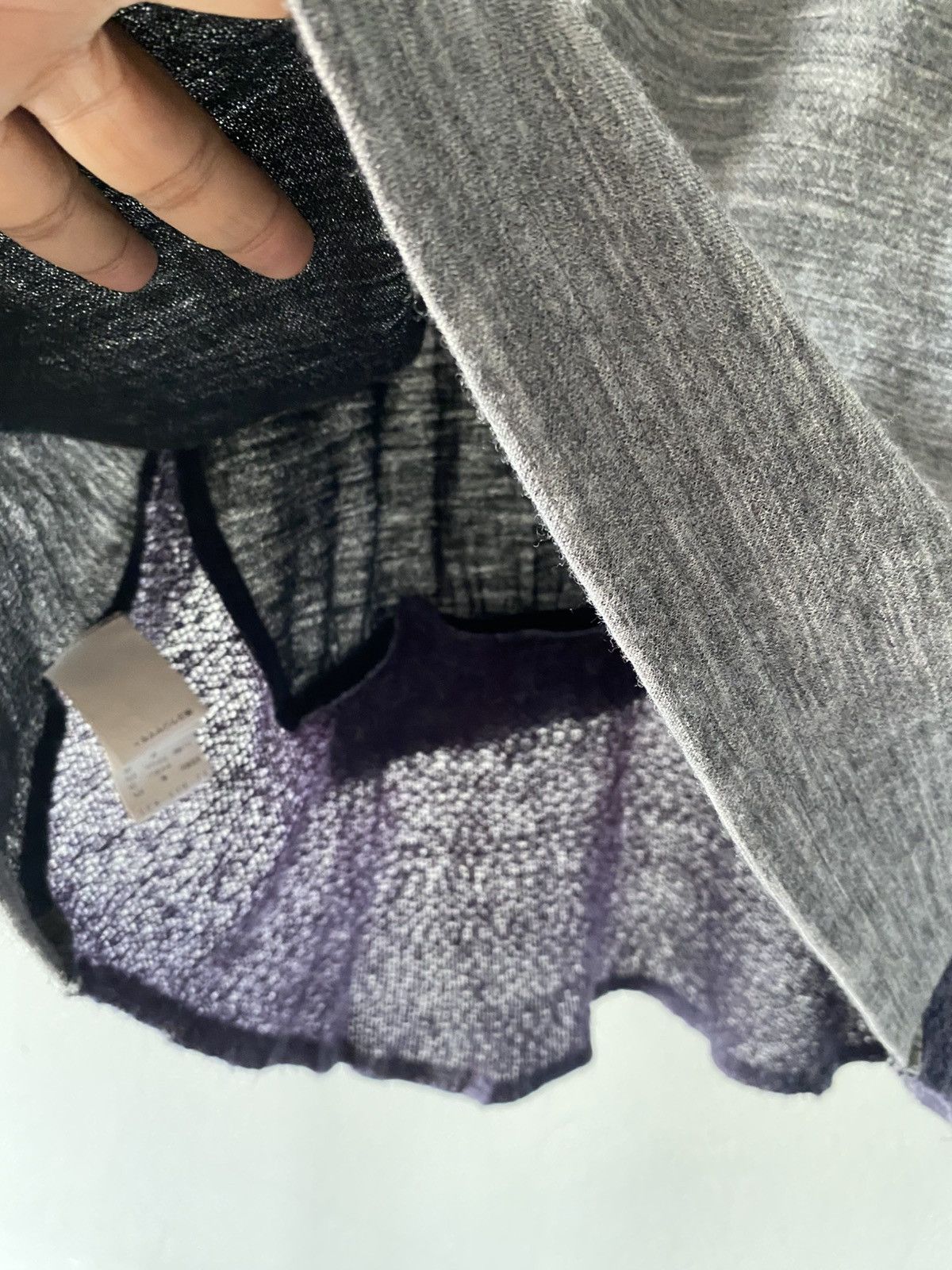 Y's Y’s Yohji Yamamoto Gray Layered Hem Knit Top Size XS / US 0-2 / IT 36-38 - 6 Thumbnail