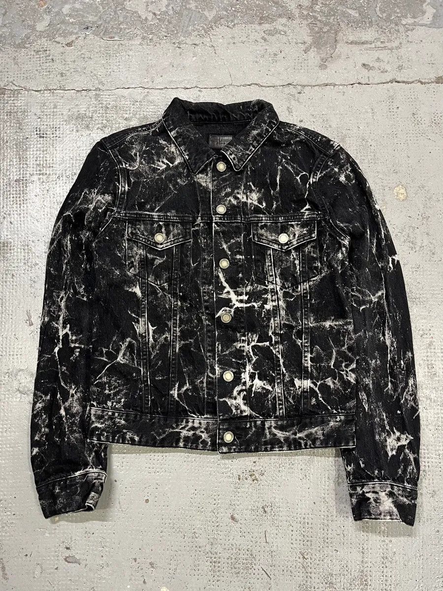 Saint Laurent Paris Saint Laurent Marbled Effect Black Denim Tie Dye Jacket Size US S / EU 44-46 / 1 - 1 Thumbnail