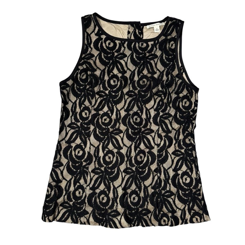 Banana Republic Banana Republic Black Lace Cotton Sleeveless Top Size 6 Size M / US 6-8 / IT 42-44 - 5 Thumbnail