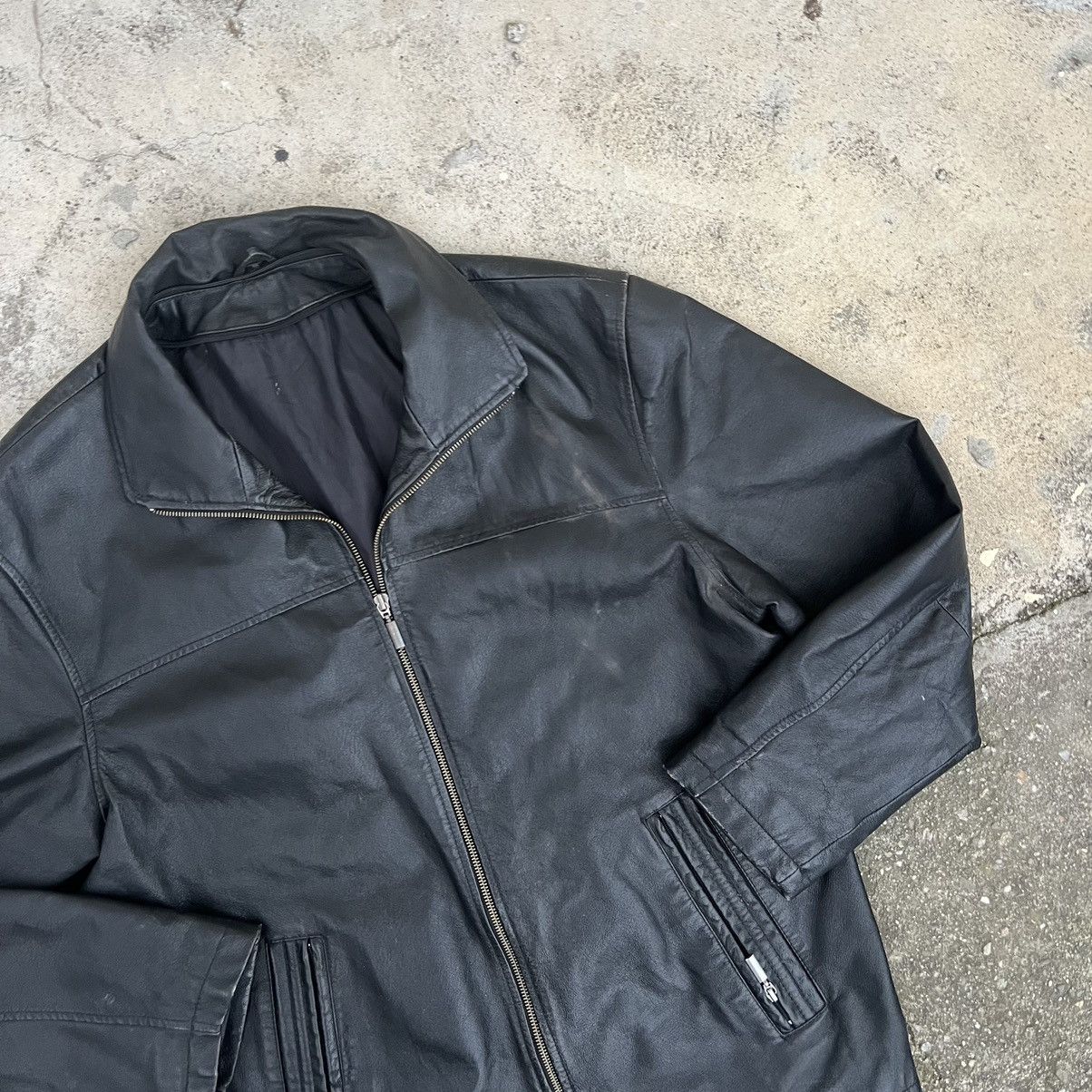 Leather × Vintage Vintage Genuine Real Leather Jacket High Quality Rock Punk Size US XL / EU 56 / 4 - 4 Thumbnail