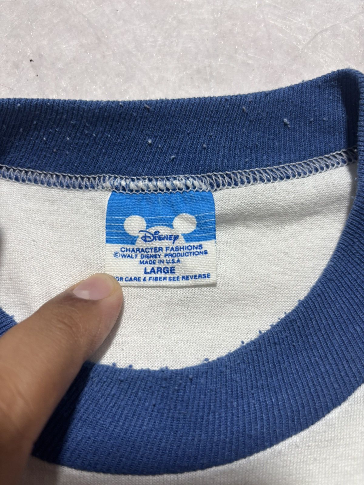 Disney Vintage Donald Duck Ringer Tshirt Size US L / EU 52-54 / 3 - 3 Thumbnail