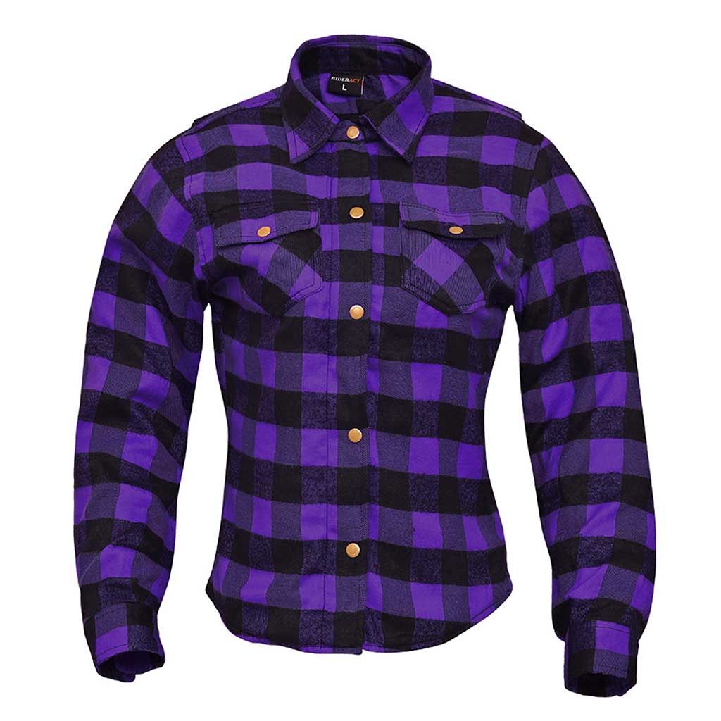Other RIDERACT® Riding Women's Motorcycle Shirt Purple & Black Size S / US 4 / IT 40 - 1 Thumbnail