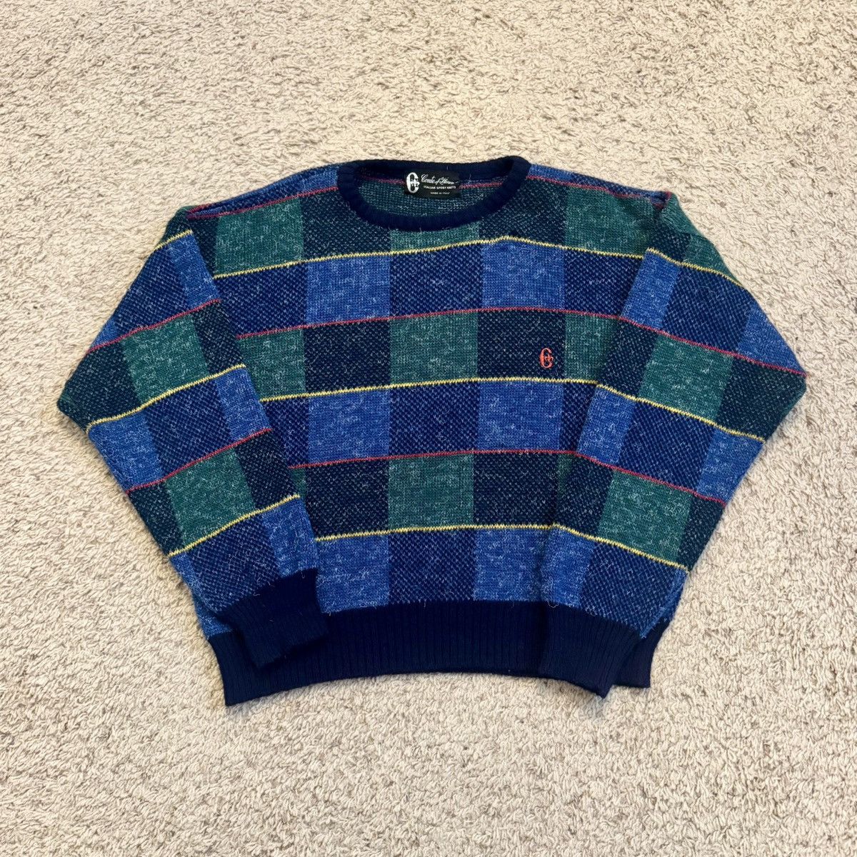 Conte of Florence Vintage Conte Of Florence Checkered Sweater XL Size US XL / EU 56 / 4 - 6 Thumbnail