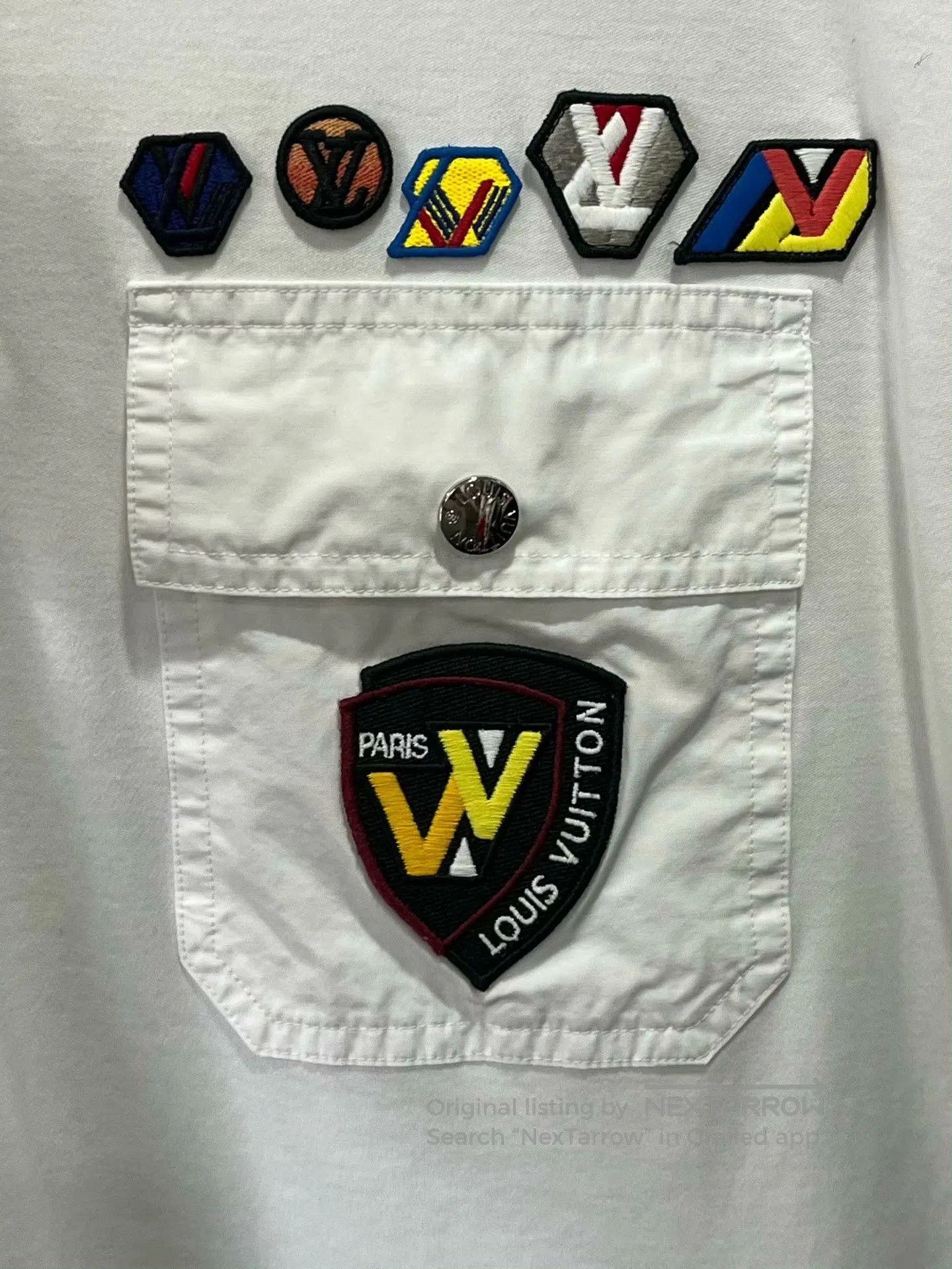 Louis Vuitton Louis Vuitton White Badge Pocket Embroidered Shirt. Size US L / EU 52-54 / 3 - 9 Thumbnail