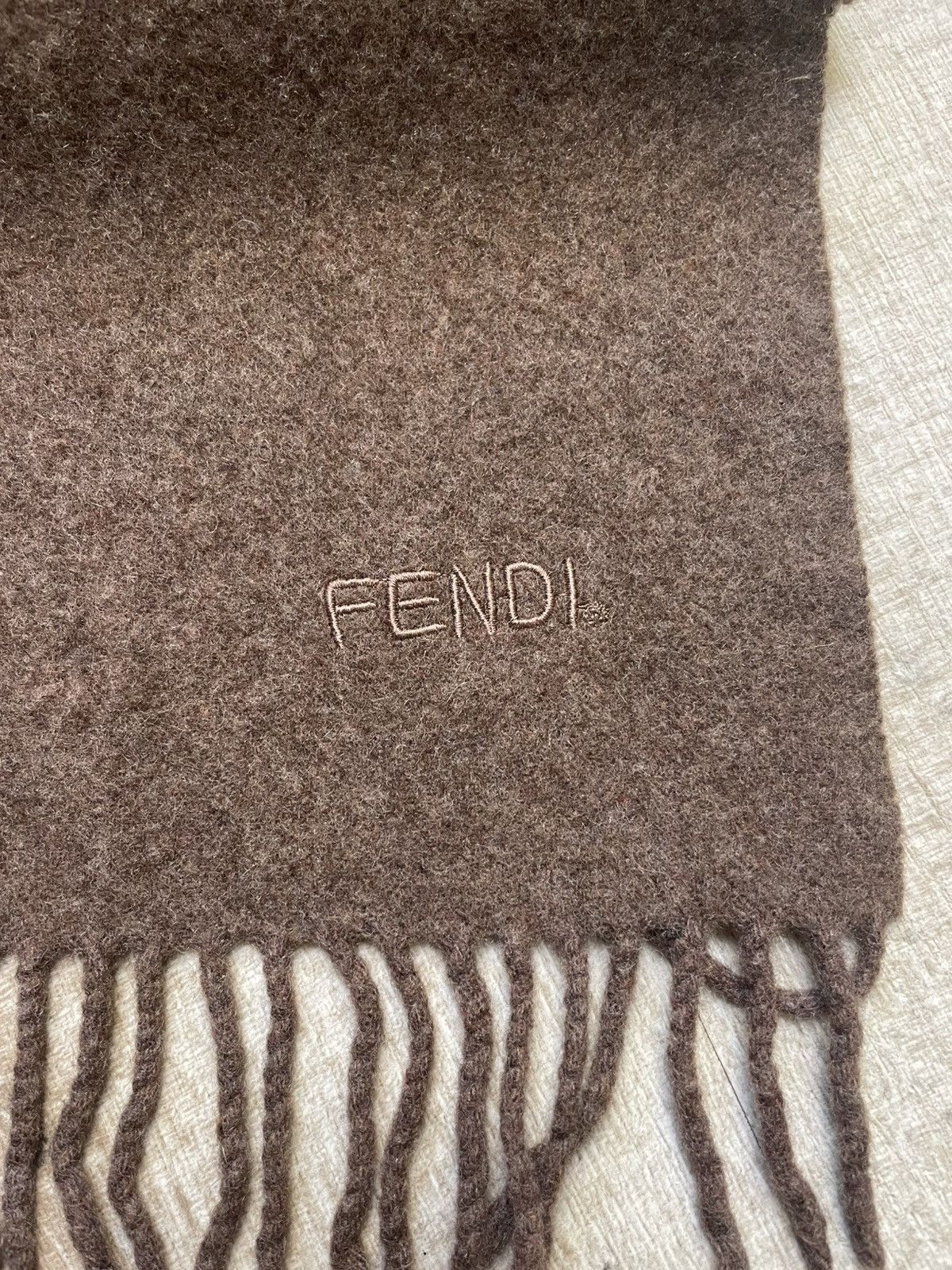 Fendi Vintage Fendi Scarf Logo Wool Size ONE SIZE - 4 Thumbnail
