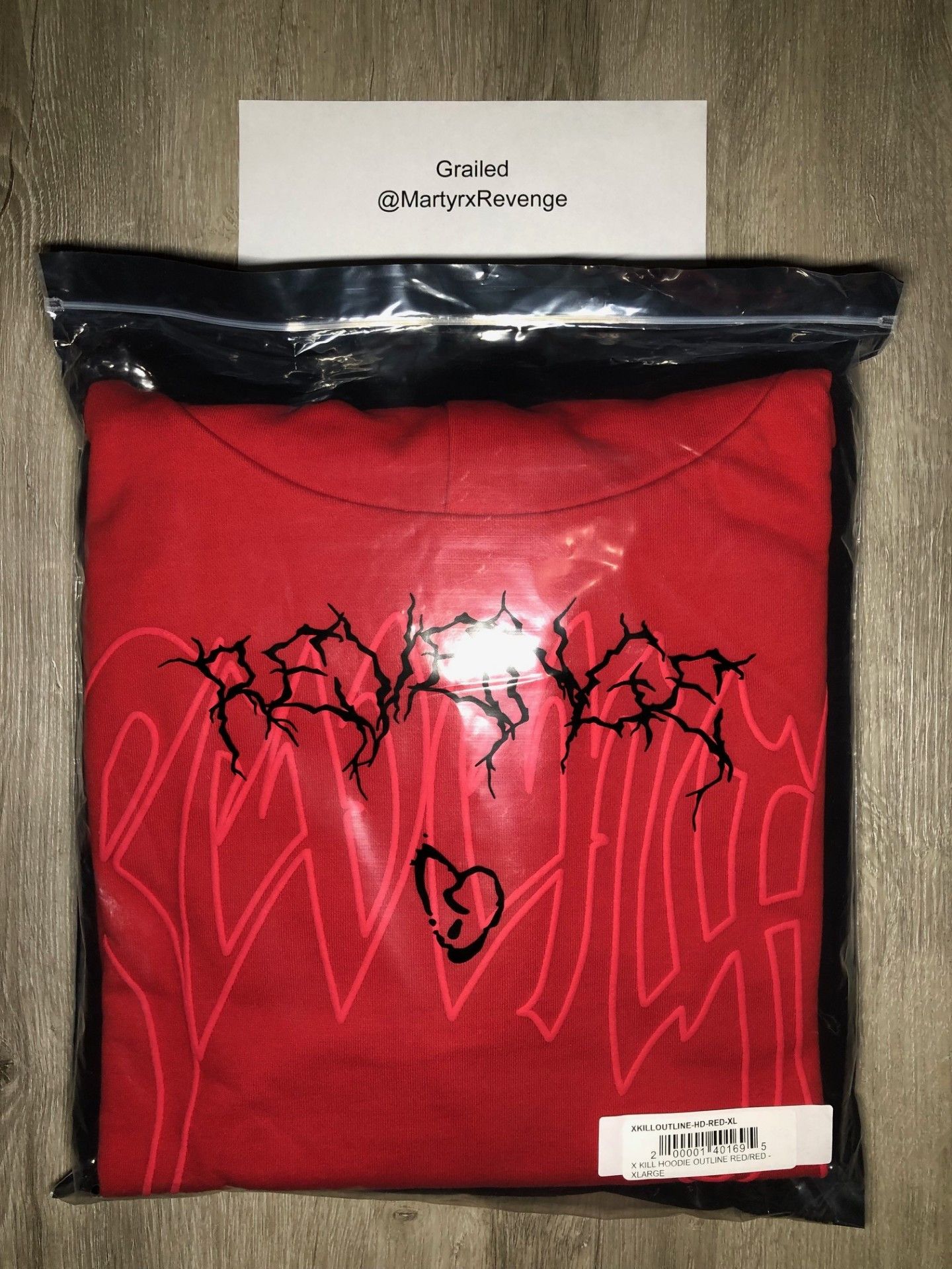 Revenge Revenge Red Kill Hoodie Size US XL / EU 56 / 4 - 5 Thumbnail