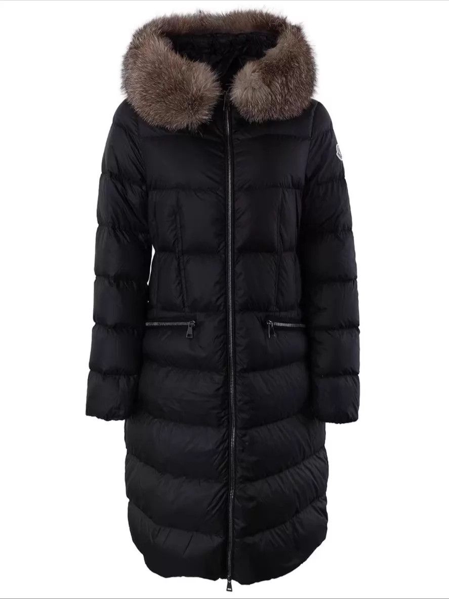 Moncler Moncler Boedic Long Down Coat Black Size 2 No Belt Size XS / US 0-2 / IT 36-38 - 1 Thumbnail