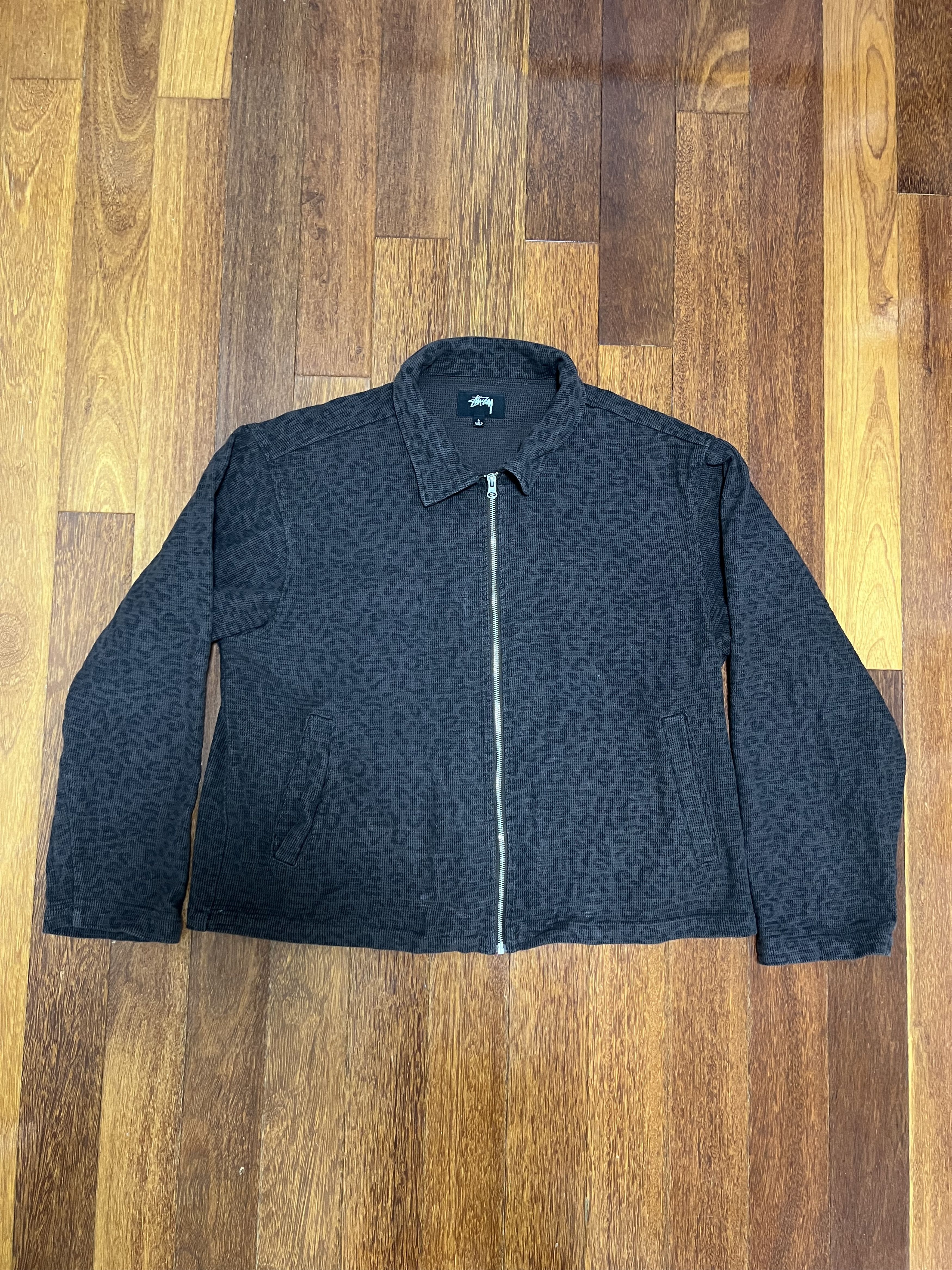 Stussy 💚 2022 Stussy Leopard Mesh Zip Jacket Large Size US L / EU 52-54 / 3 - 3 Thumbnail