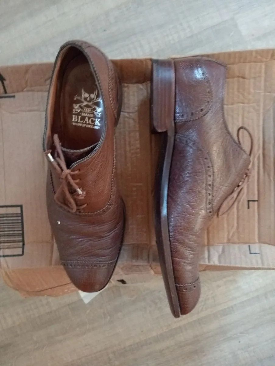 Other Barker Black Ostrich Shoes Size US 8.5 / EU 41-42 - 3 Thumbnail
