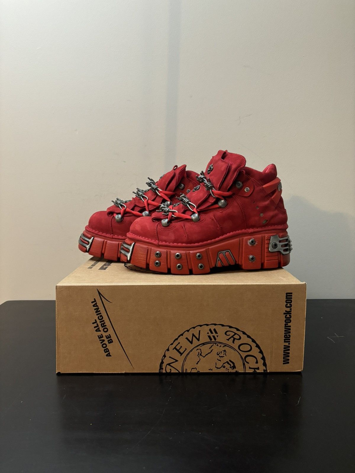 New Rock New Rock Jaded London Tower Boots October Red Size US 10 / EU 43 - 1 Thumbnail