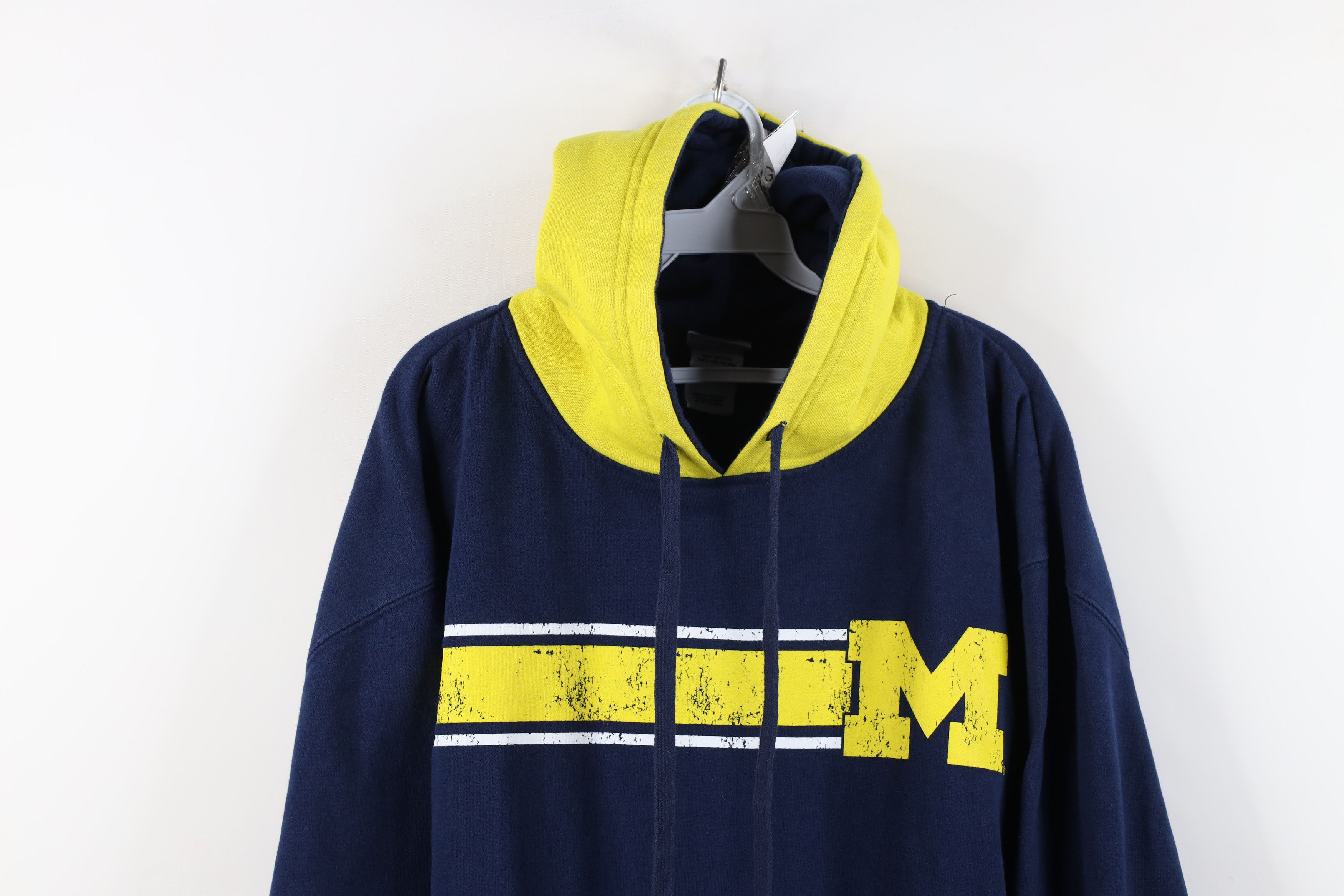 Vintage Vintage Y2K Spell Block M University of Michigan Hoodie Blue Size US XL / EU 56 / 4 - 2 Thumbnail