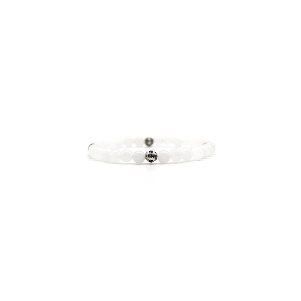 Chrome Hearts Chrome Hearts 6mm White Beaded 4 Silver Cross Ball Bracelet Size ONE SIZE - 2 Thumbnail