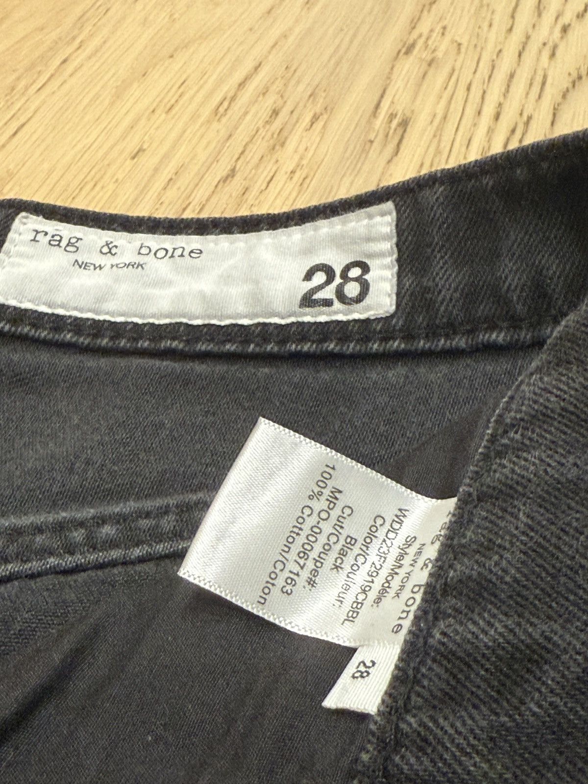 Rag & Bone Rag + Bone Sophie Ultra Wide Jeans in Black Size US 31 - 6 Thumbnail